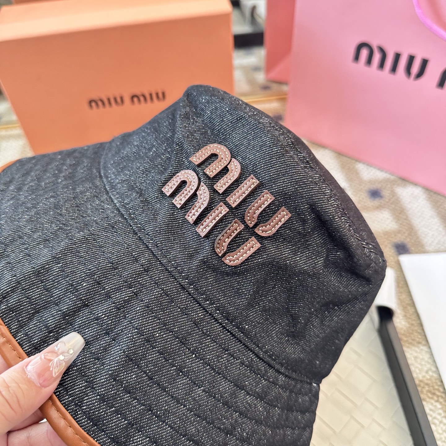 Miu Miu miumiu双面渔夫帽 开模定制，头围57cm男女通用