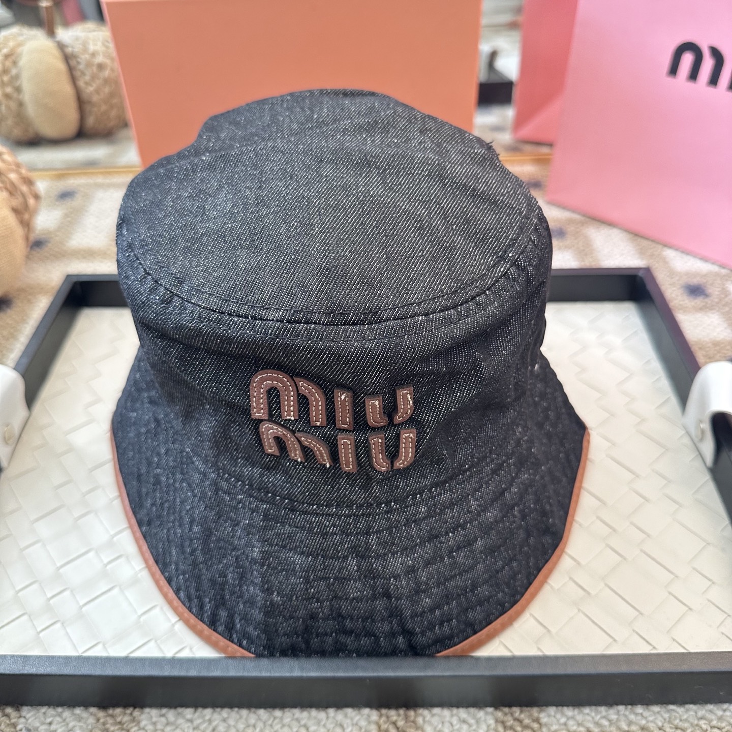 Miu Miu miumiu双面渔夫帽 开模定制，头围57cm男女通用