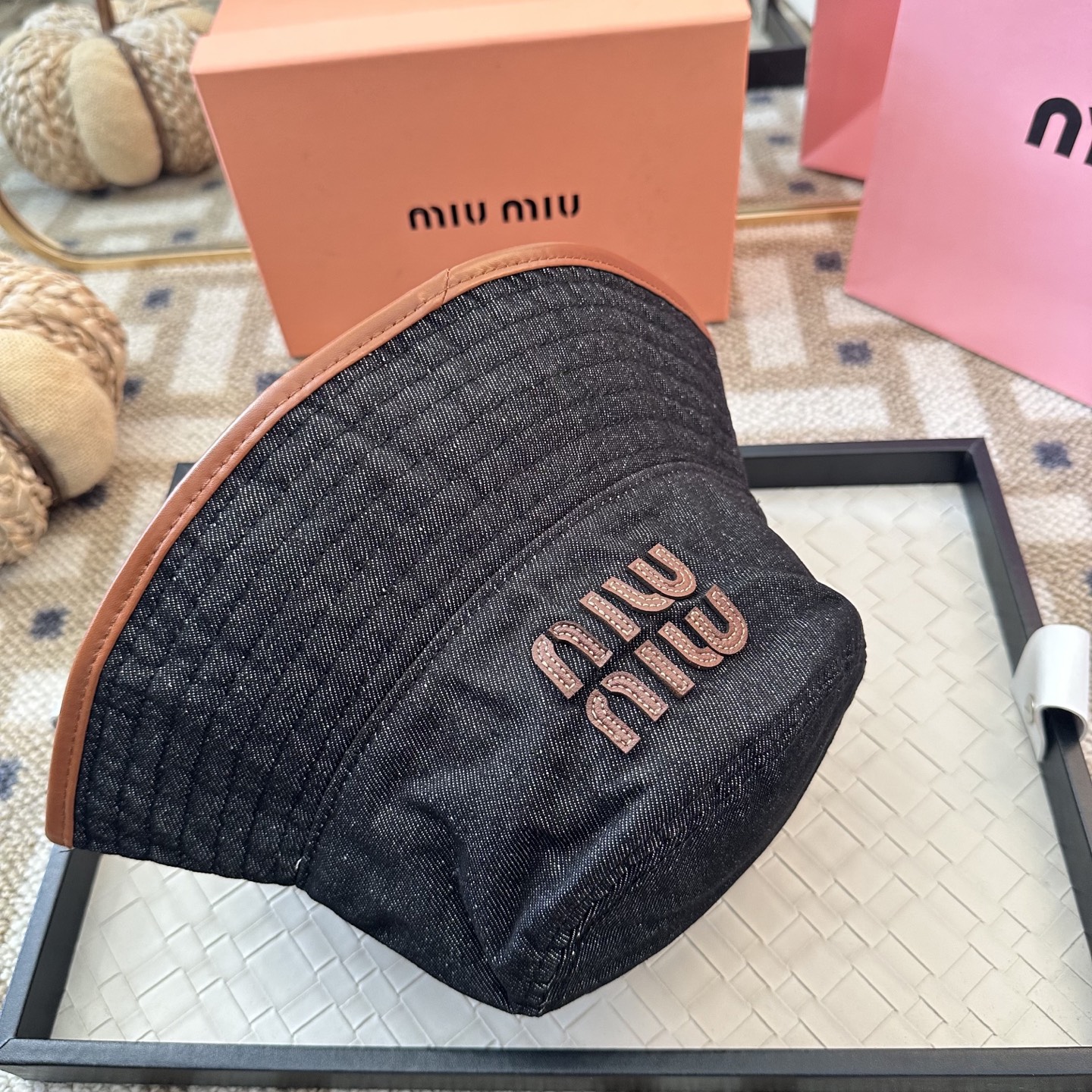 Miu Miu miumiu双面渔夫帽 开模定制，头围57cm男女通用