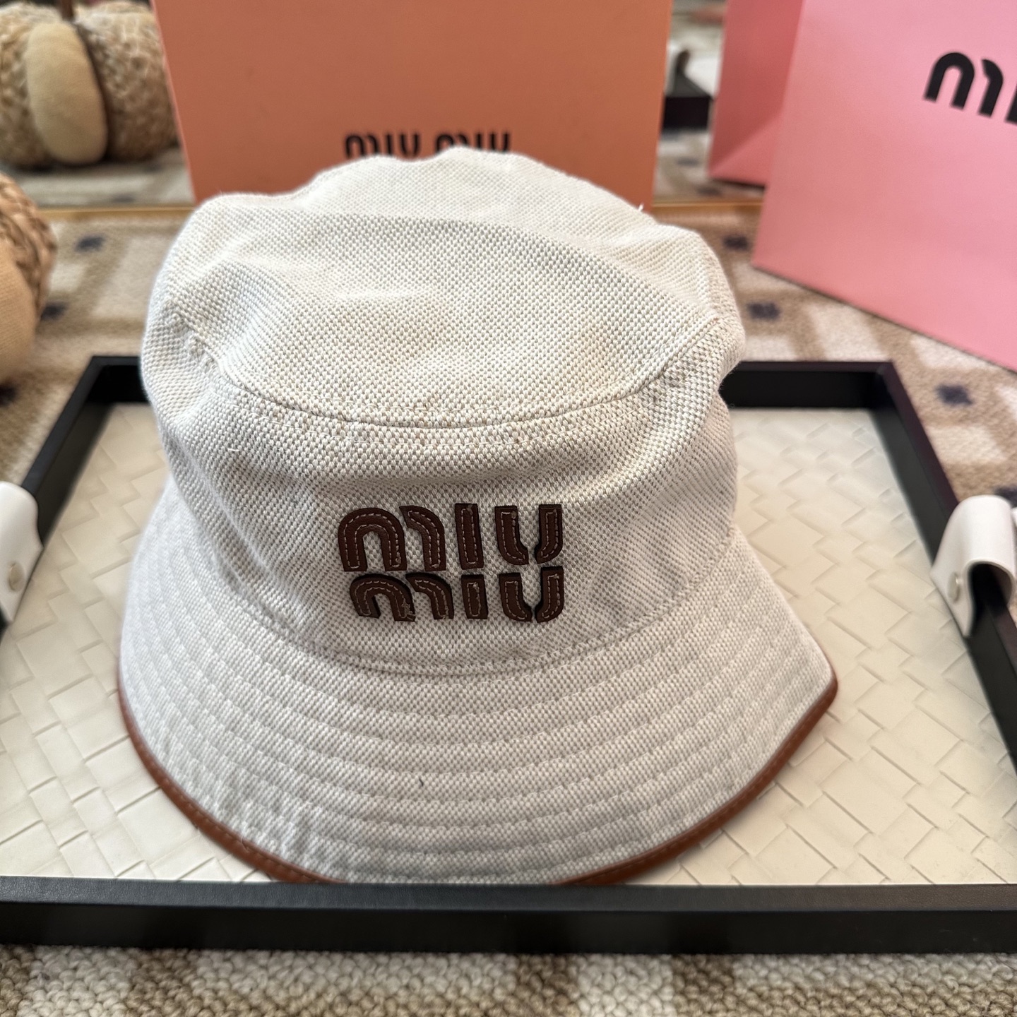 Miu Miu miumiu双面渔夫帽 开模定制，头围57cm男女通用