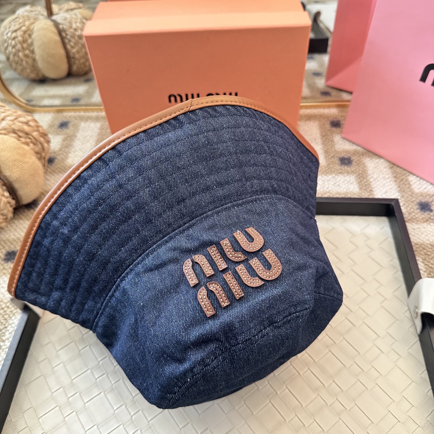 Miu Miu miumiu双面渔夫帽 开模定制，头围57cm男女通用