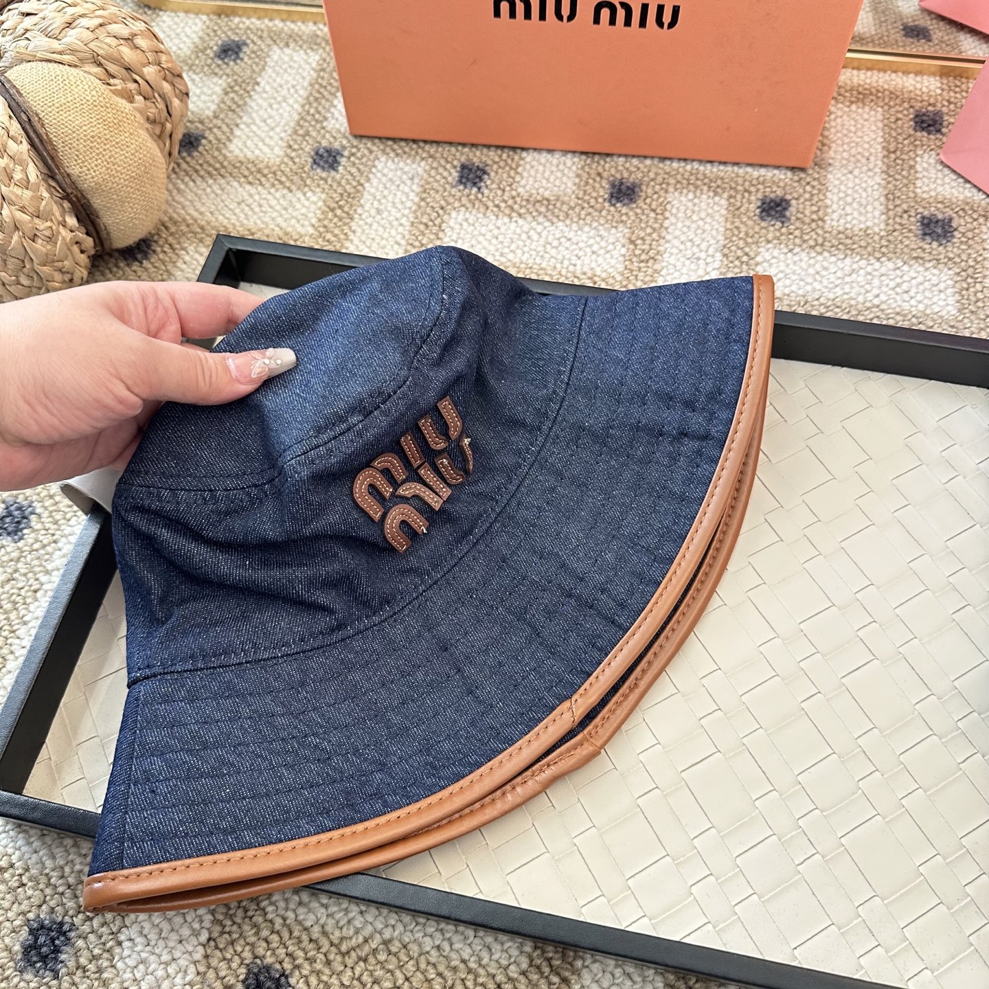 Miu Miu miumiu双面渔夫帽 开模定制，头围57cm男女通用