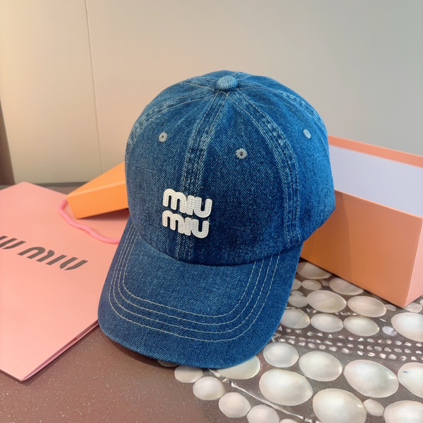 P63 谬谬miumiu 原单 新款棒球帽，正品开模订制，原版做工细致质量超赞！