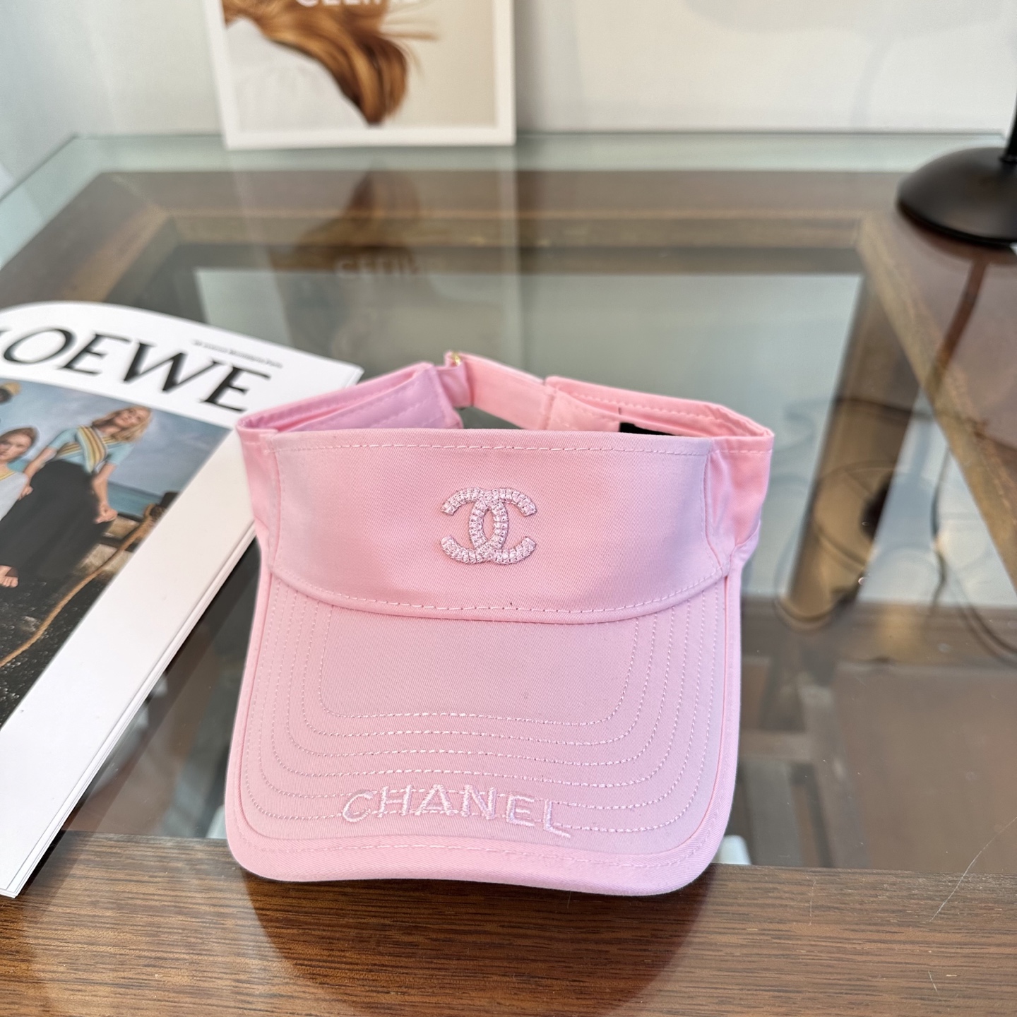 香奈儿CHANEL防晒空顶帽子女夏季时尚大帽檐遮阳帽防紫外线女