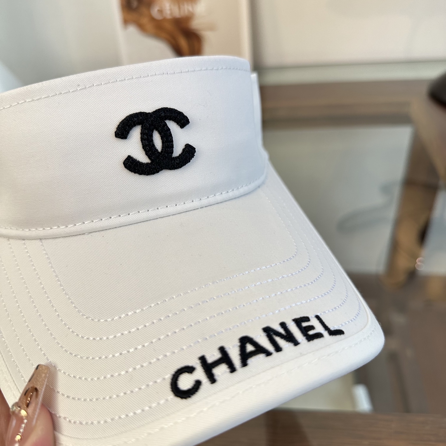 香奈儿CHANEL防晒空顶帽子女夏季时尚大帽檐遮阳帽防紫外线女