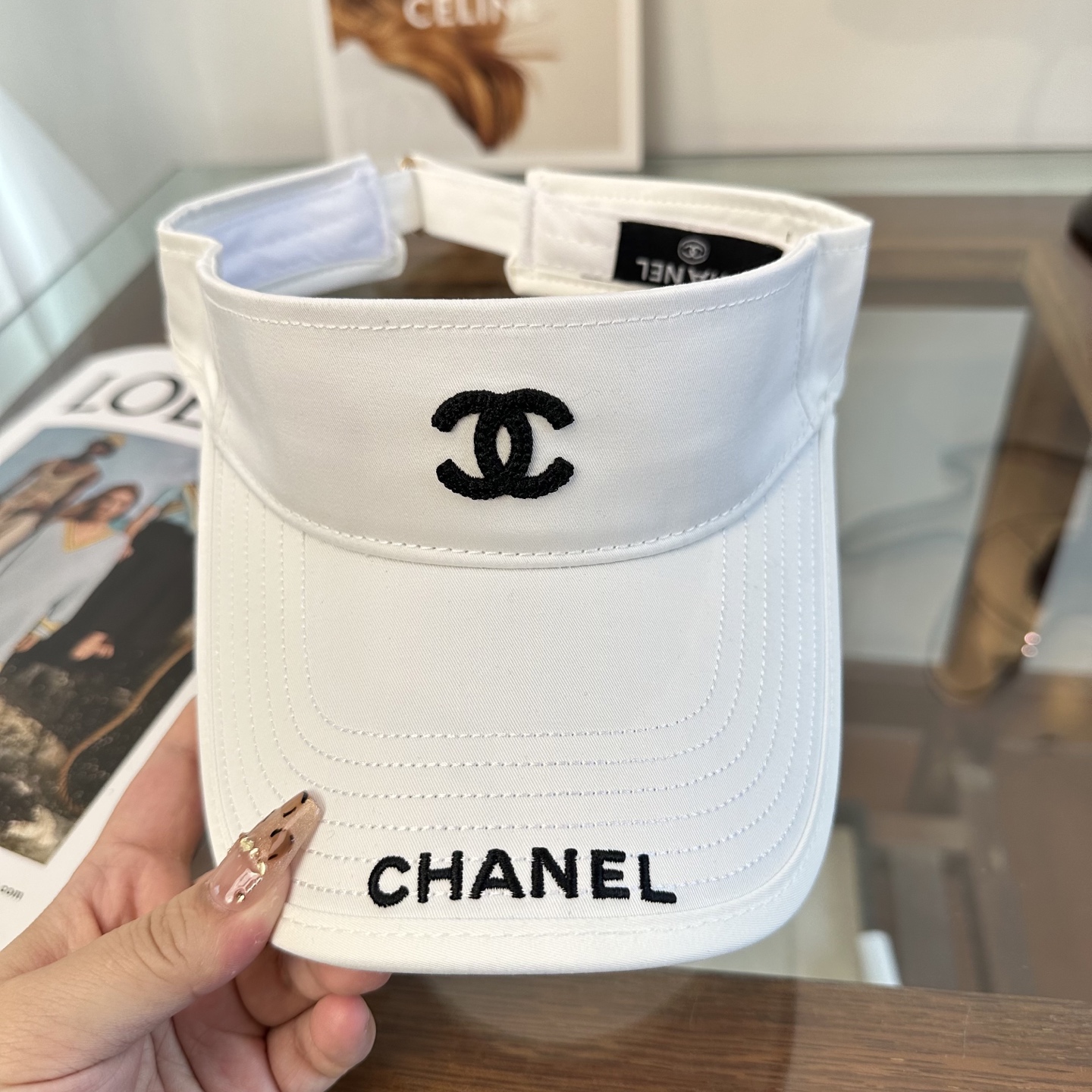 香奈儿CHANEL防晒空顶帽子女夏季时尚大帽檐遮阳帽防紫外线女