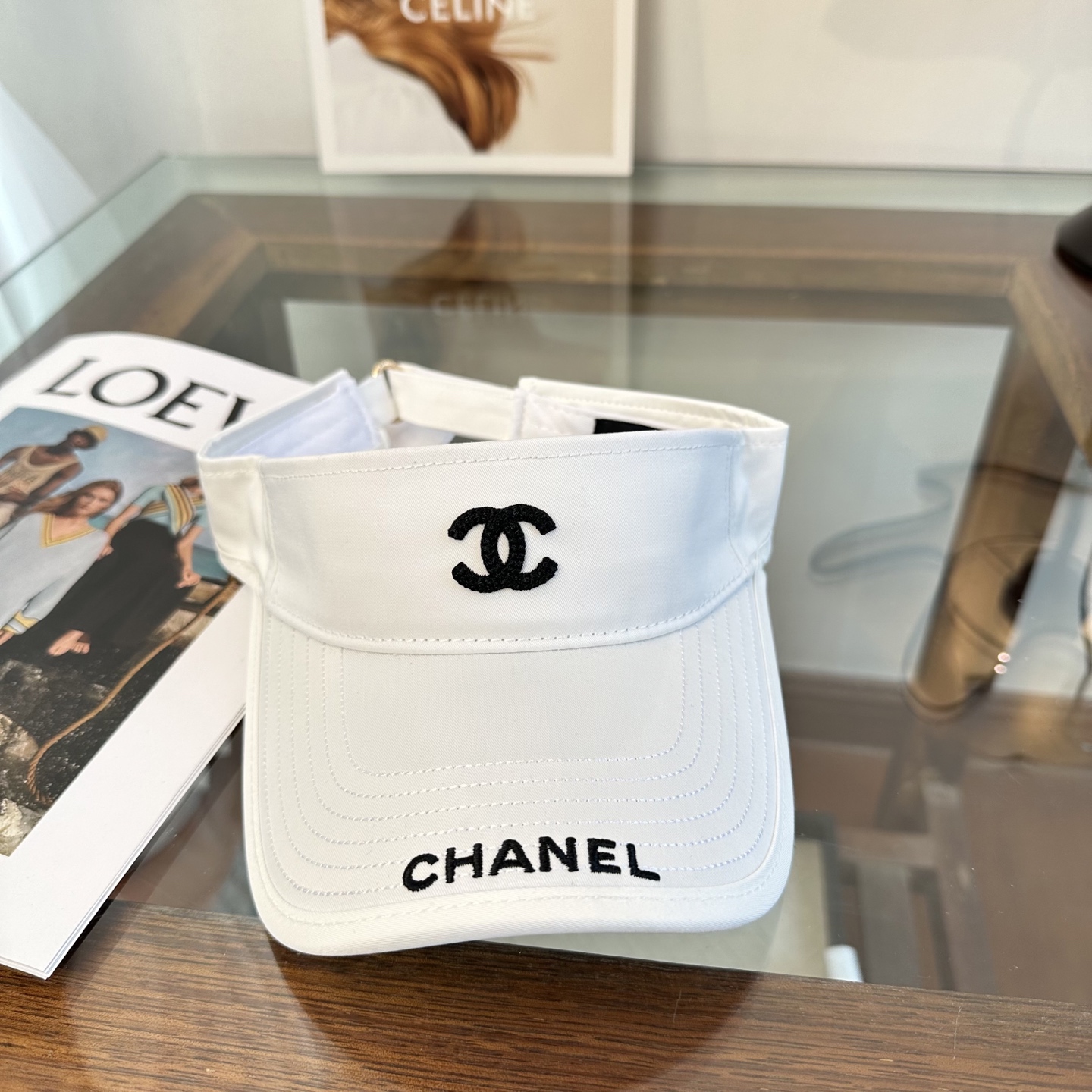 香奈儿CHANEL防晒空顶帽子女夏季时尚大帽檐遮阳帽防紫外线女