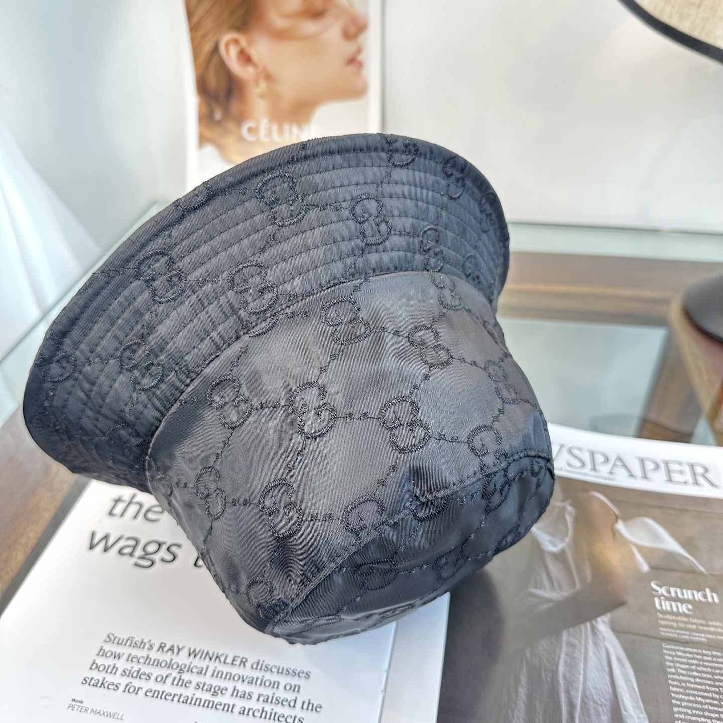 GUCCI古奇渔夫帽👒官网新品Gucci渔夫帽火爆来袭 工艺非常精美 高档大气上档次！低调奢华，方便携带