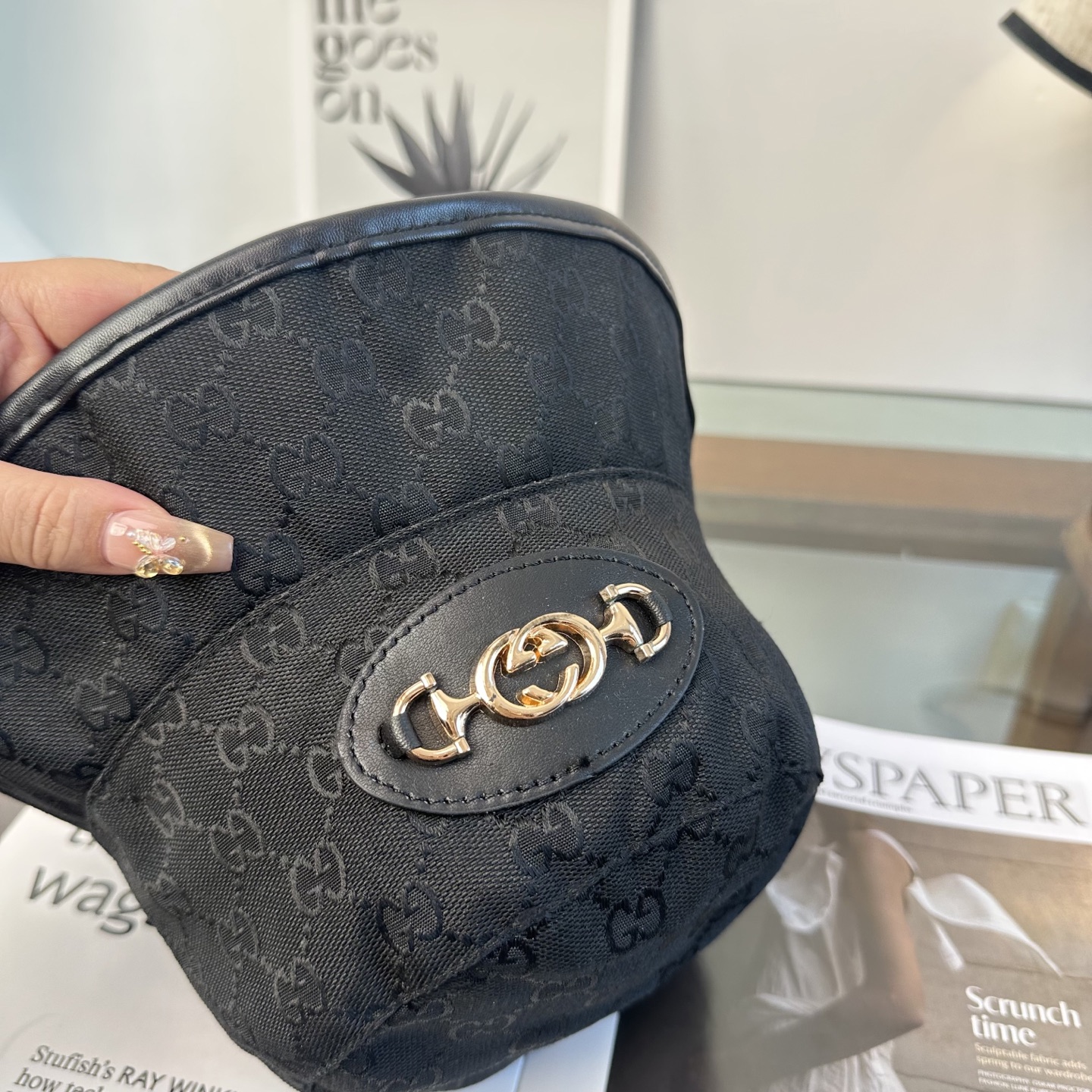 、GUCCI古奇 原单渔夫帽 专柜热卖款 轻盈透气。完美版型，对格精准无误，原厂品质，独家实物拍摄，男女