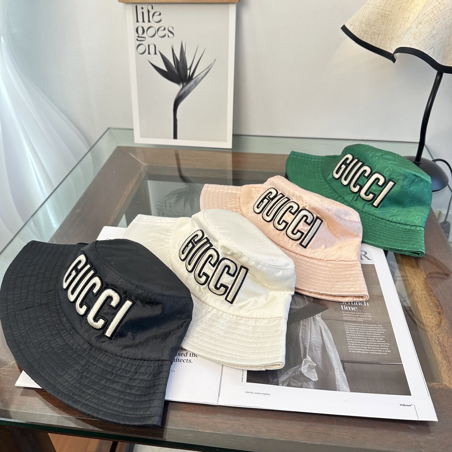 Gucci 古奇 原单渔夫帽 专柜热卖款 轻盈透气。完美版型，对格精准无误，原厂品质，独家实物拍摄，男女