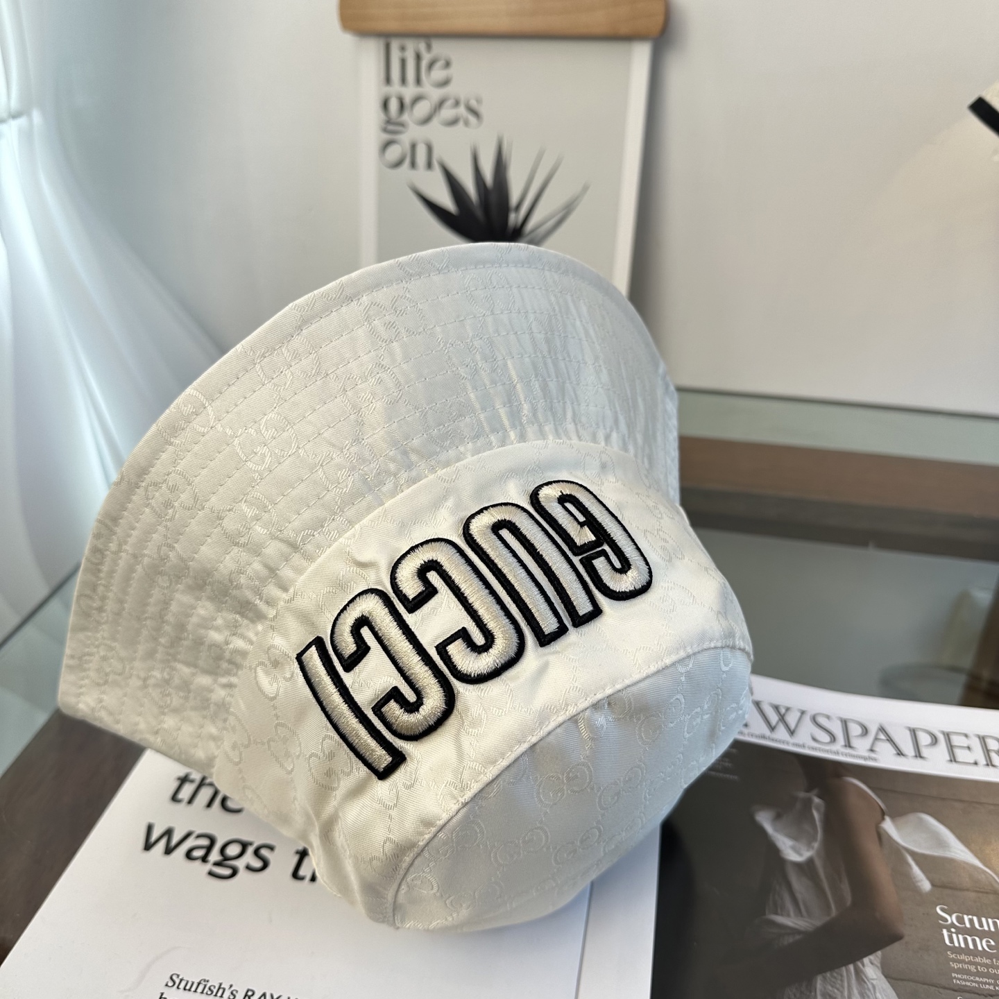 Gucci 古奇 原单渔夫帽 专柜热卖款 轻盈透气。完美版型，对格精准无误，原厂品质，独家实物拍摄，男女