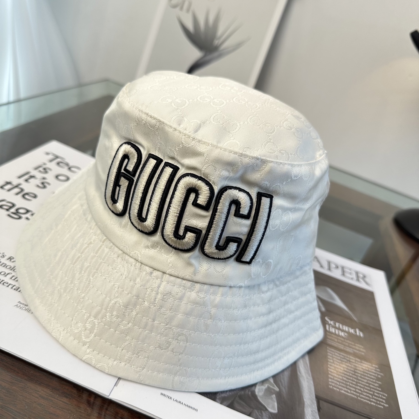 Gucci 古奇 原单渔夫帽 专柜热卖款 轻盈透气。完美版型，对格精准无误，原厂品质，独家实物拍摄，男女