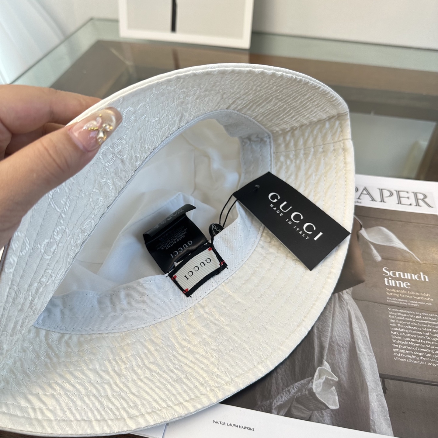 Gucci 古奇 原单渔夫帽 专柜热卖款 轻盈透气。完美版型，对格精准无误，原厂品质，独家实物拍摄，男女