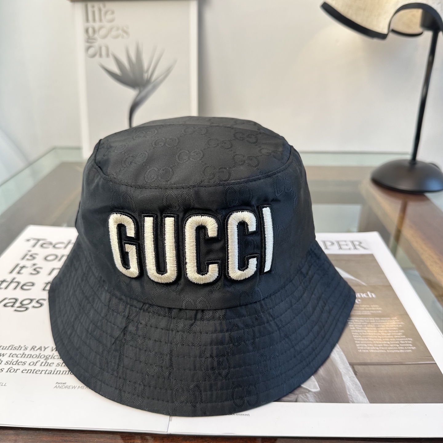 Gucci 古奇 原单渔夫帽 专柜热卖款 轻盈透气。完美版型，对格精准无误，原厂品质，独家实物拍摄，男女