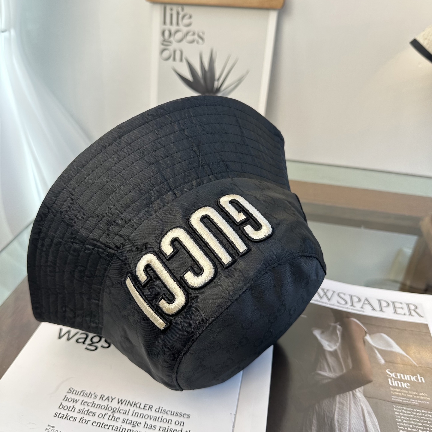 Gucci 古奇 原单渔夫帽 专柜热卖款 轻盈透气。完美版型，对格精准无误，原厂品质，独家实物拍摄，男女