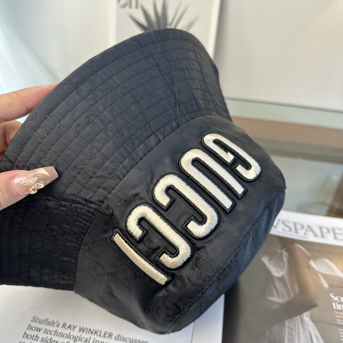 Gucci 古奇 原单渔夫帽 专柜热卖款 轻盈透气。完美版型，对格精准无误，原厂品质，独家实物拍摄，男女