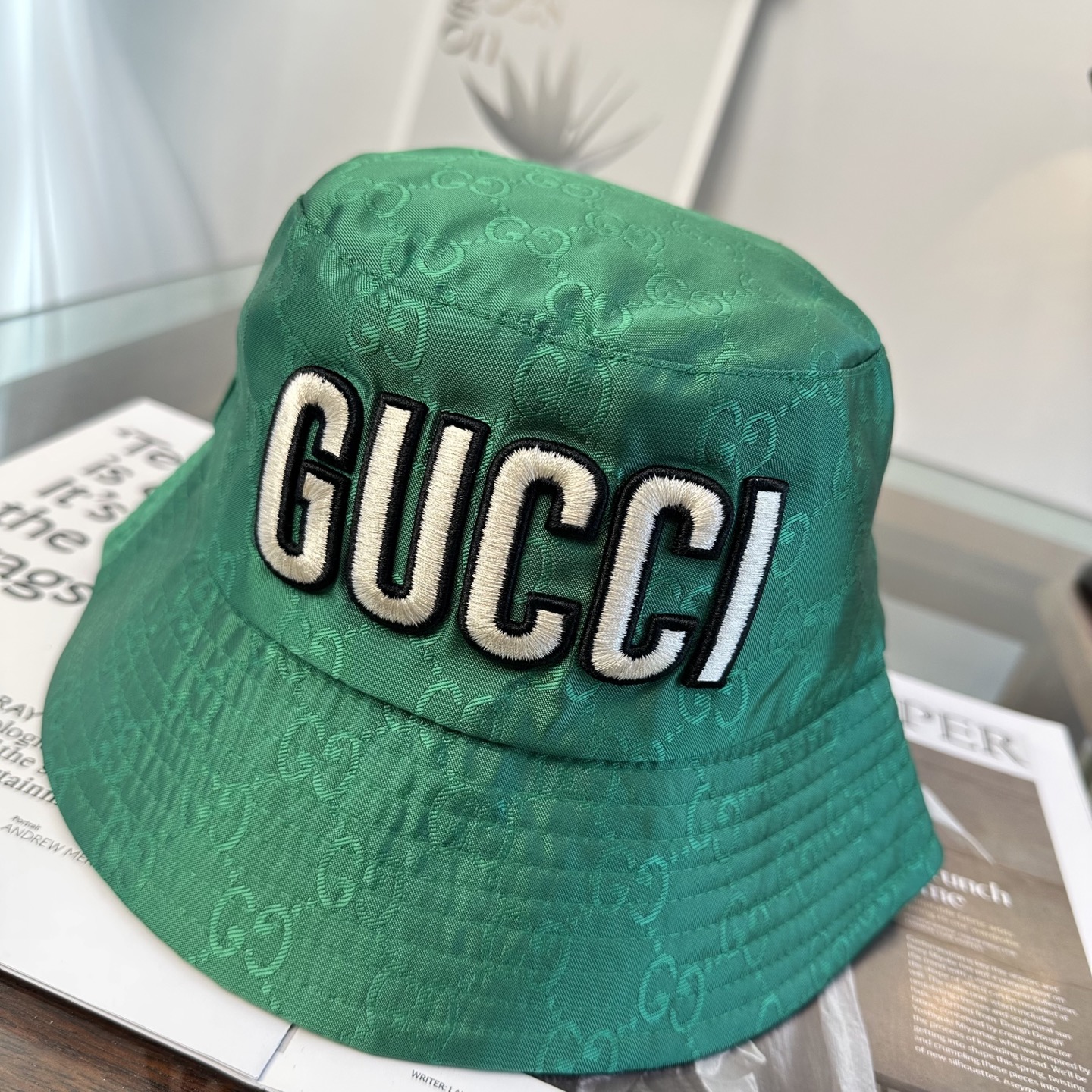 Gucci 古奇 原单渔夫帽 专柜热卖款 轻盈透气。完美版型，对格精准无误，原厂品质，独家实物拍摄，男女