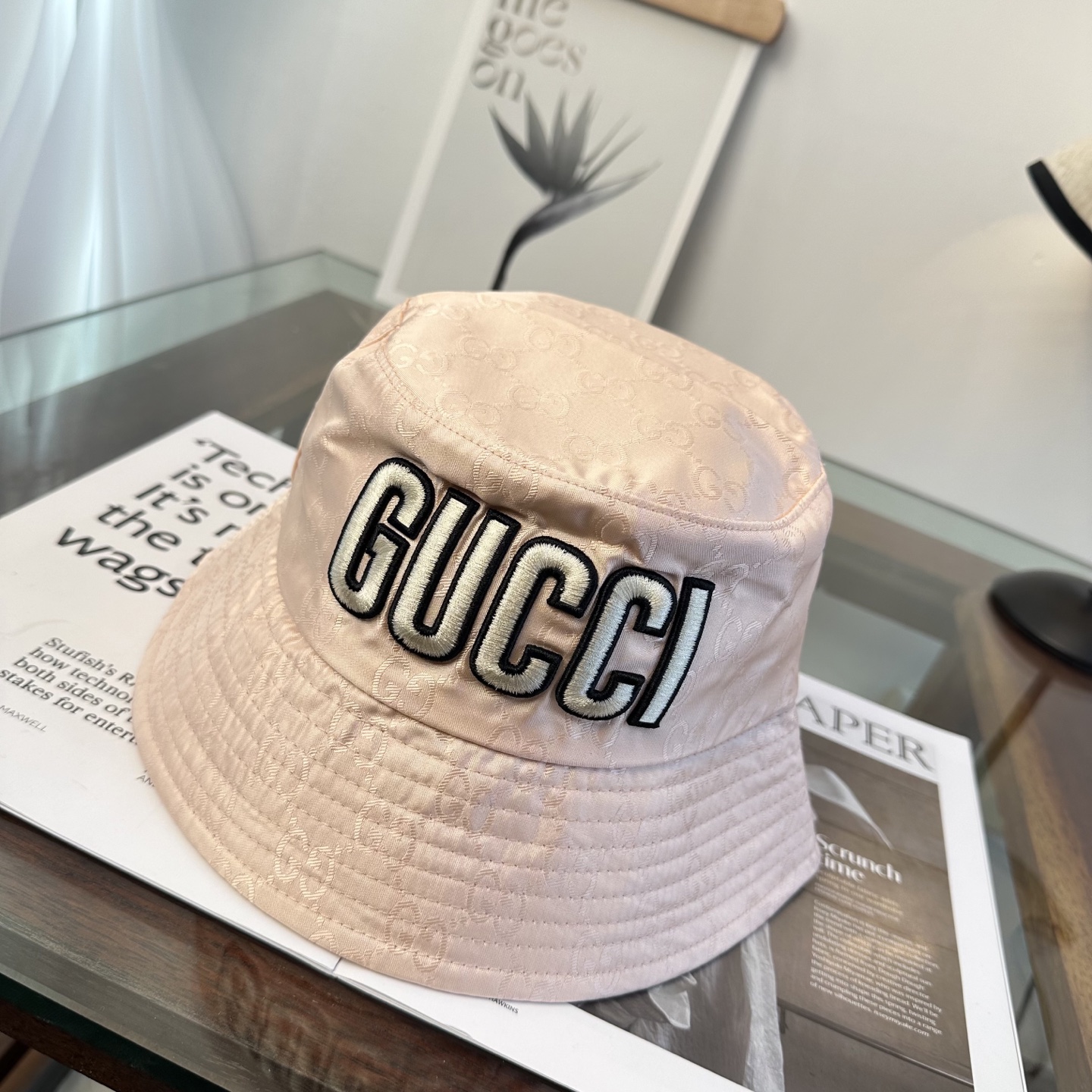 Gucci 古奇 原单渔夫帽 专柜热卖款 轻盈透气。完美版型，对格精准无误，原厂品质，独家实物拍摄，男女