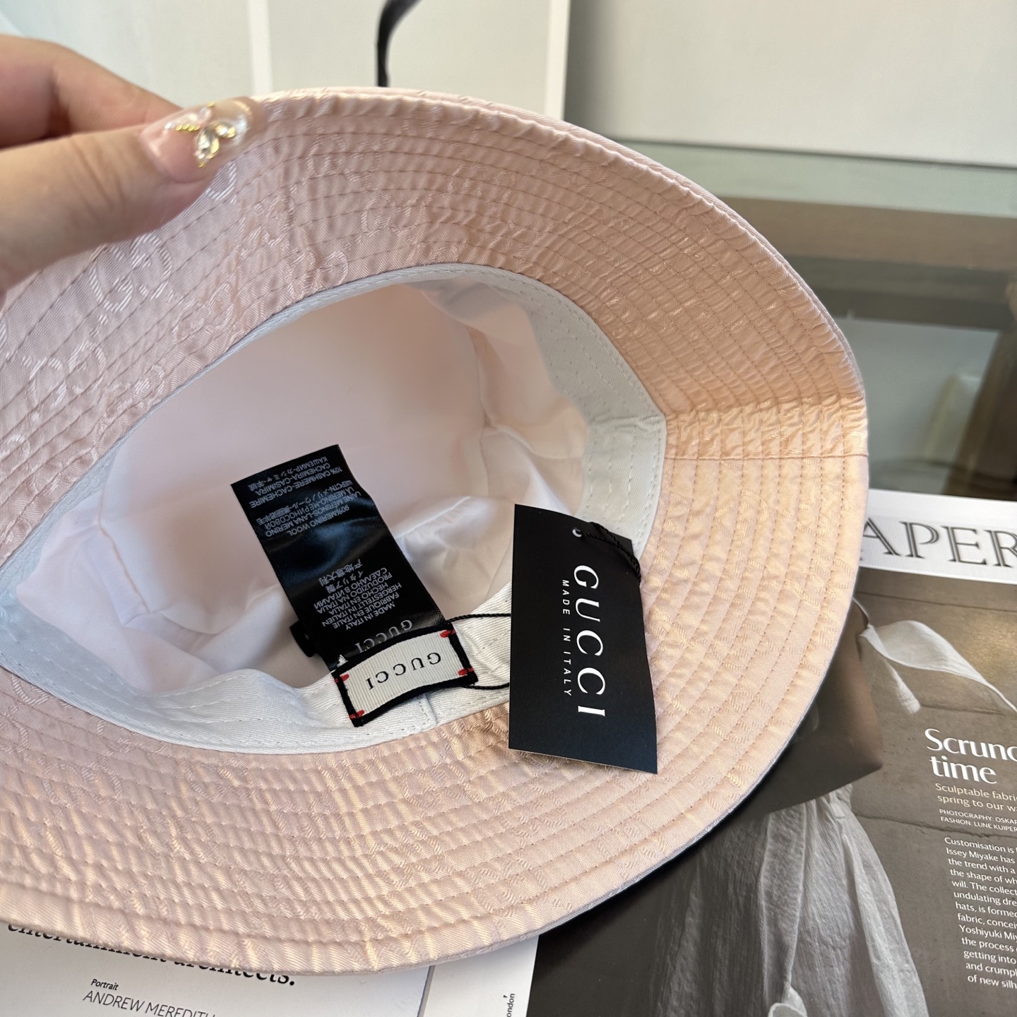 Gucci 古奇 原单渔夫帽 专柜热卖款 轻盈透气。完美版型，对格精准无误，原厂品质，独家实物拍摄，男女