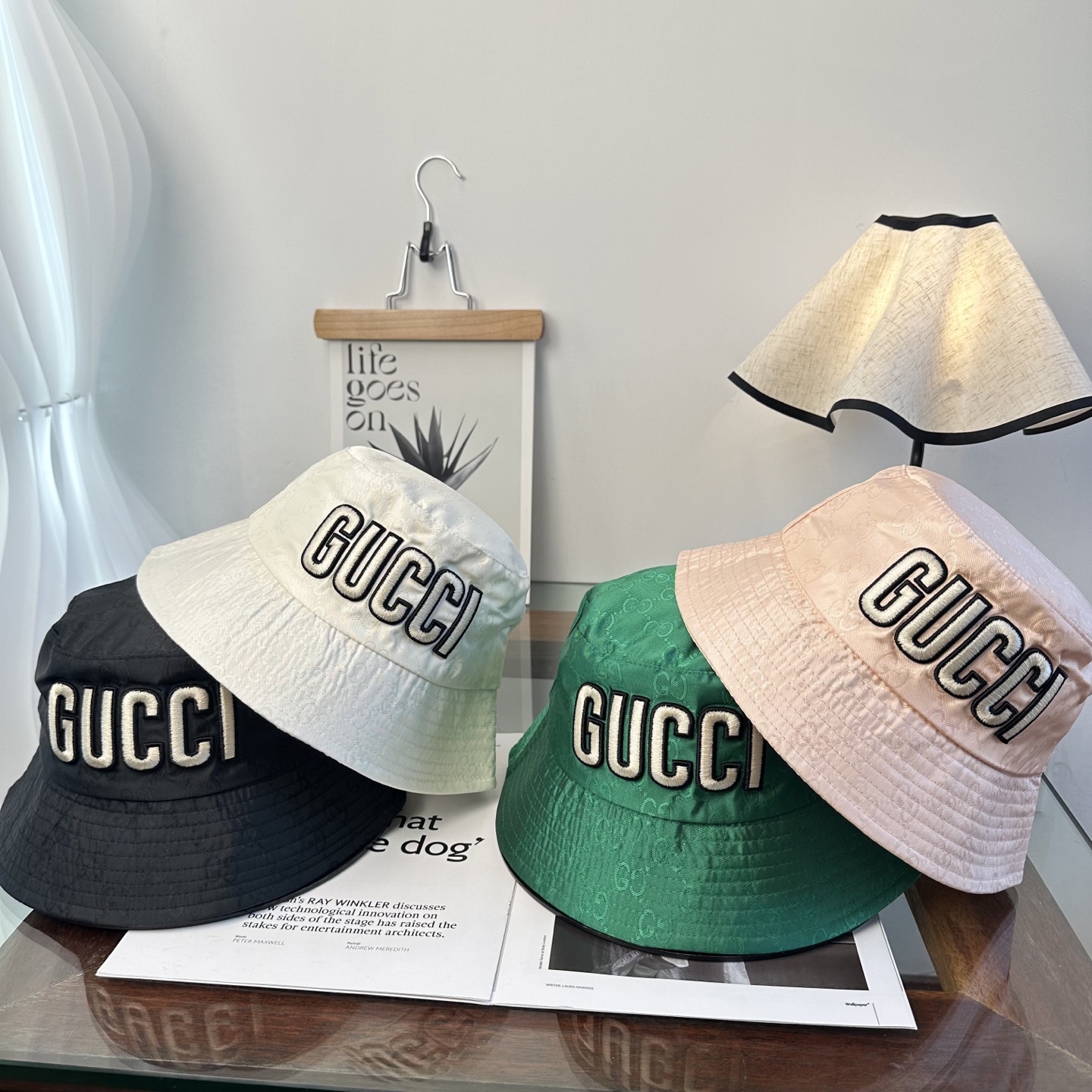 Gucci 古奇 原单渔夫帽 专柜热卖款 轻盈透气。完美版型，对格精准无误，原厂品质，独家实物拍摄，男女