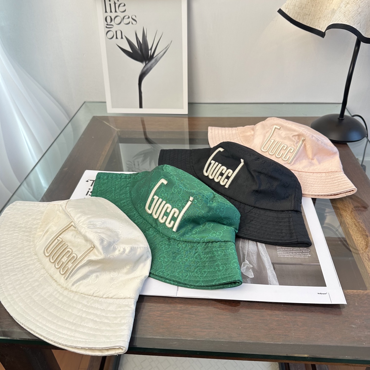 Gucci 古奇 原单渔夫帽 专柜热卖款 轻盈透气。完美版型，对格精准无误，原厂品质，独家实物拍摄，男女