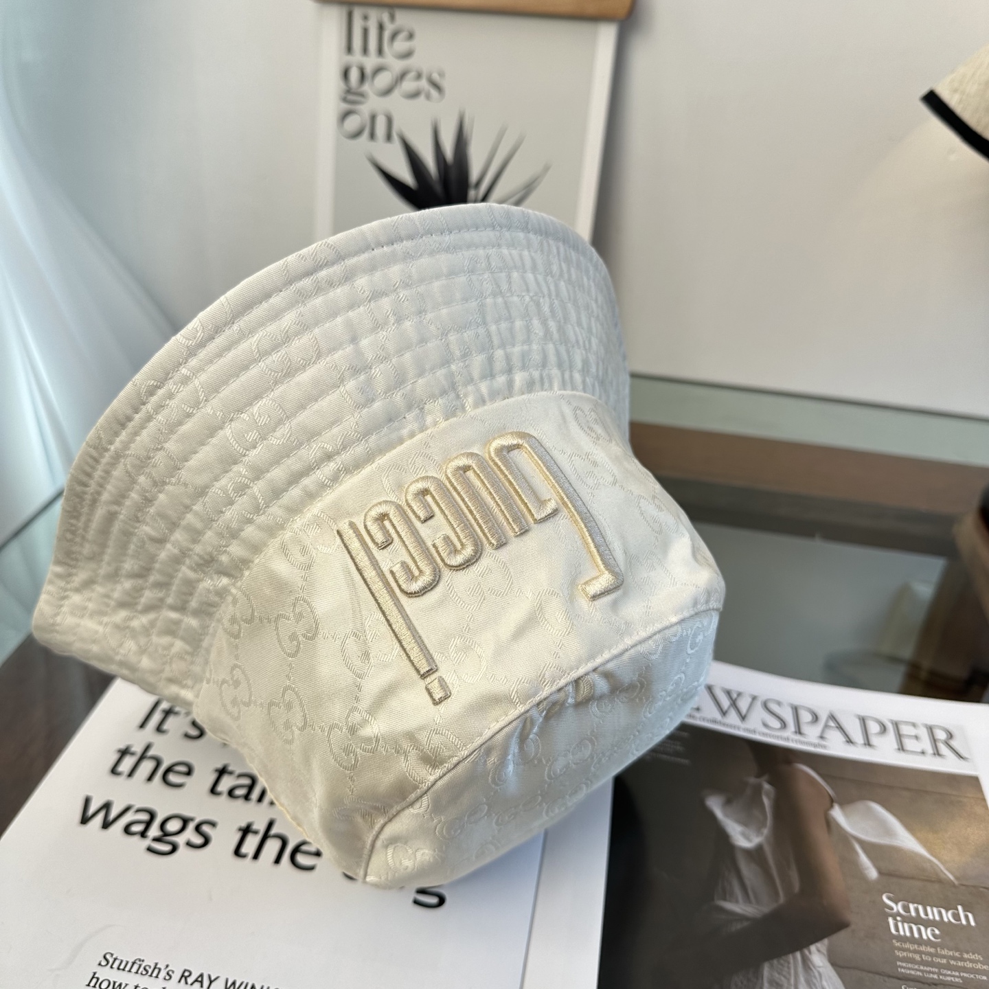 Gucci 古奇 原单渔夫帽 专柜热卖款 轻盈透气。完美版型，对格精准无误，原厂品质，独家实物拍摄，男女