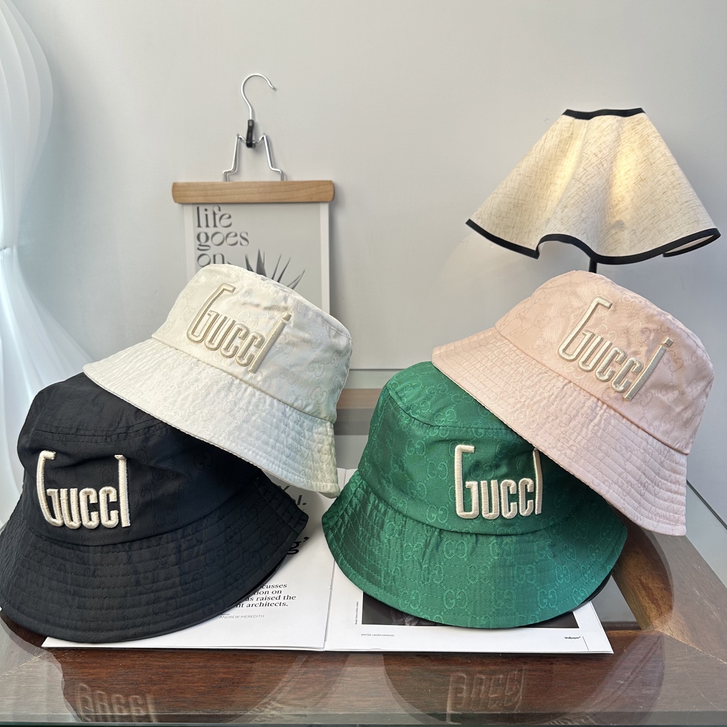 Gucci 古奇 原单渔夫帽 专柜热卖款 轻盈透气。完美版型，对格精准无误，原厂品质，独家实物拍摄，男女