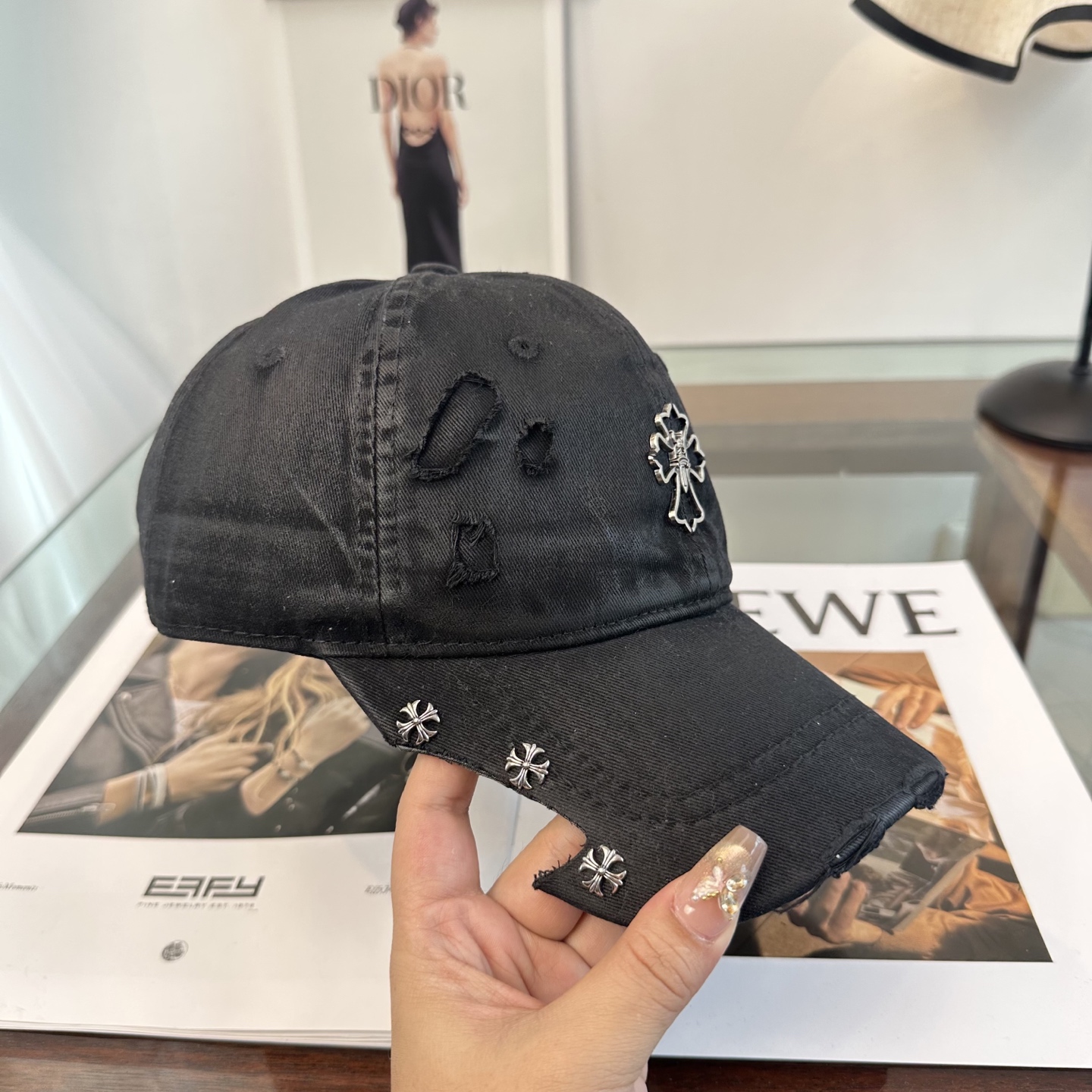 Chrome hearts 克罗心 新款十字架 高品质棒球帽，高端定制版！网红时尚博主同款！墙裂推荐！质