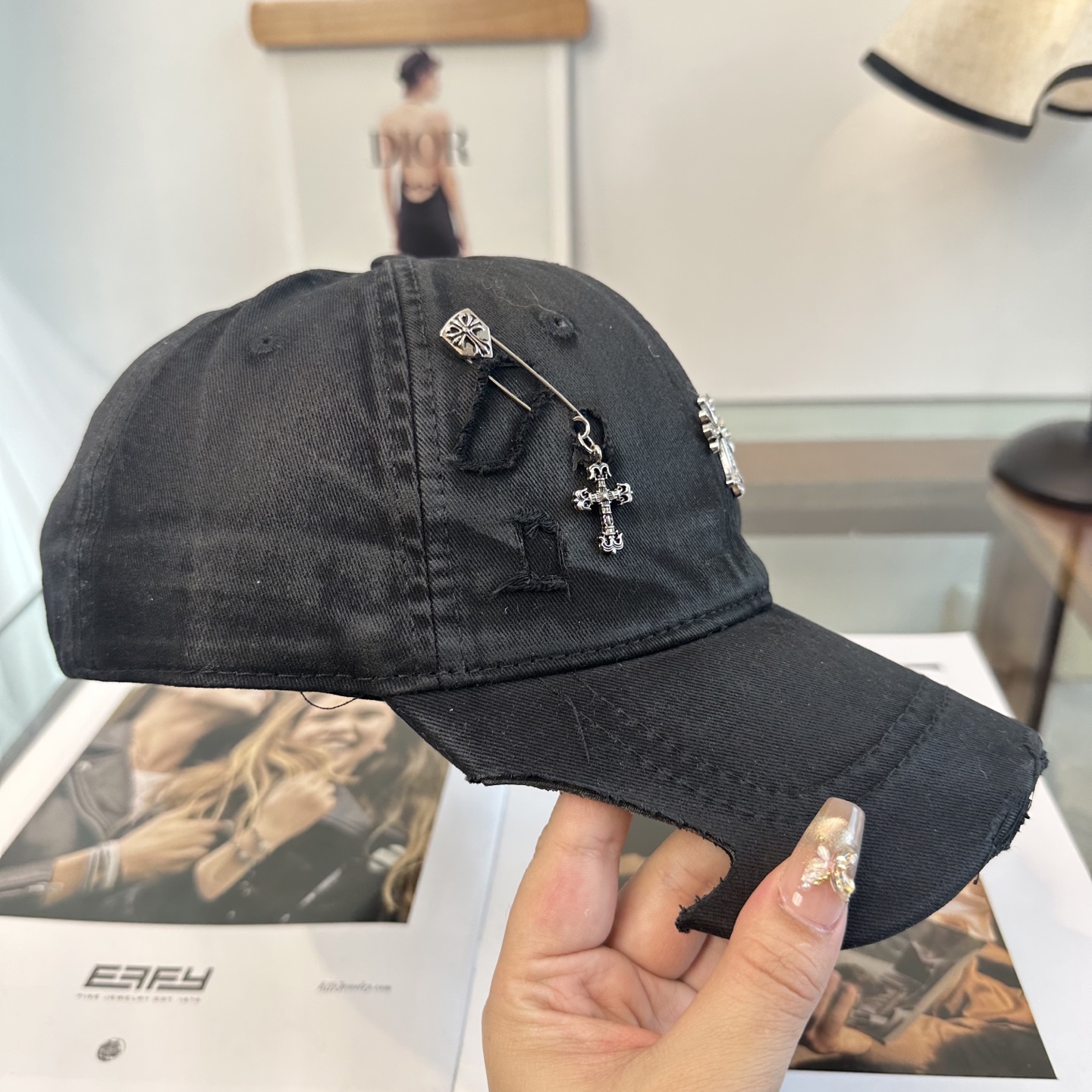 Chrome hearts 克罗心 新款十字架 高品质棒球帽，高端定制版！网红时尚博主同款！墙裂推荐！质
