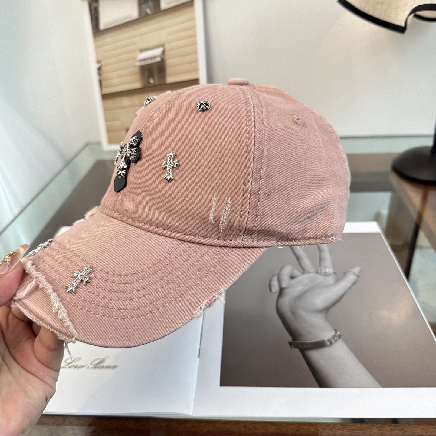 Chrome Hearts 克罗心💓早春韩版时尚复古拼色牛仔棒球帽🧢鸭舌帽