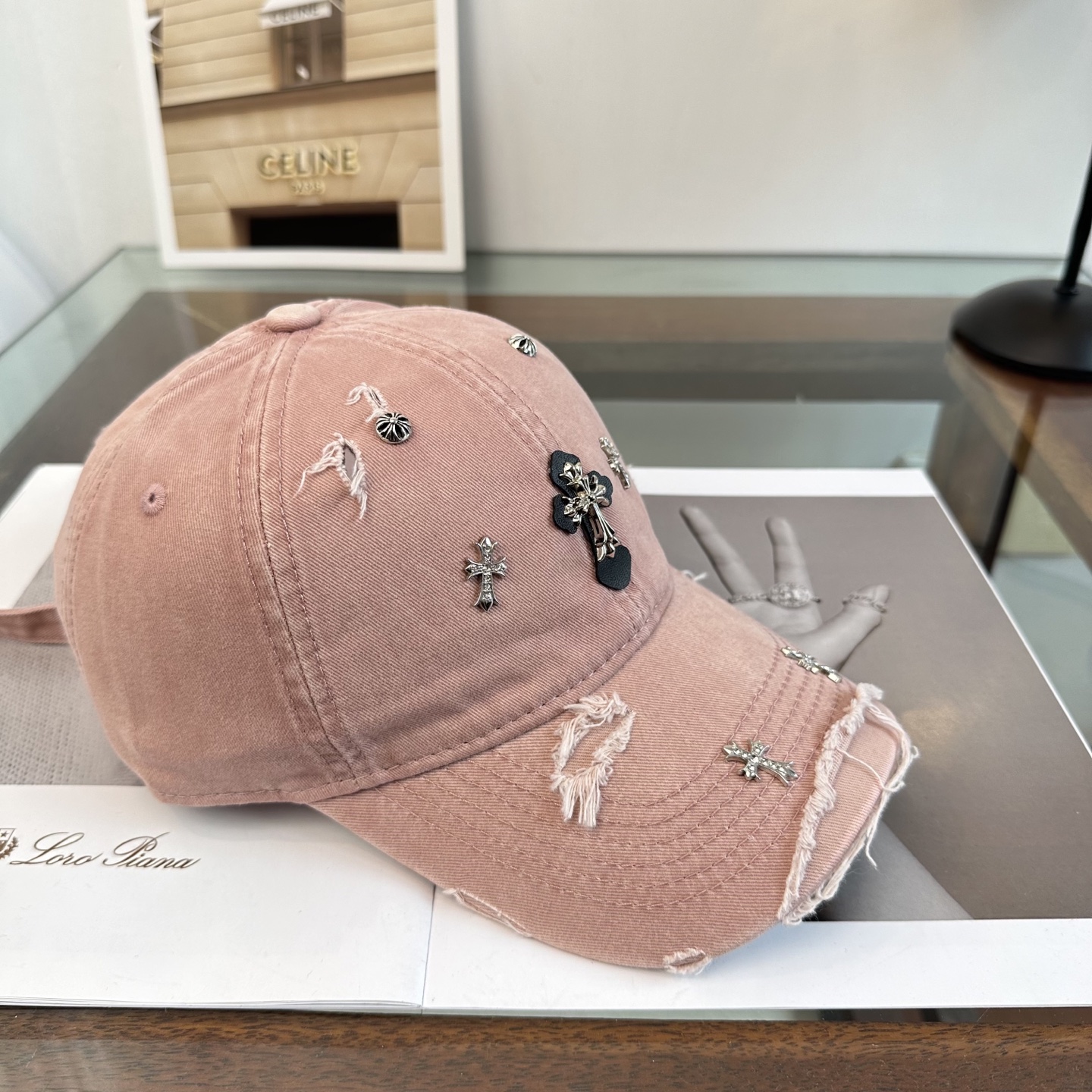 Chrome Hearts 克罗心💓早春韩版时尚复古拼色牛仔棒球帽🧢鸭舌帽