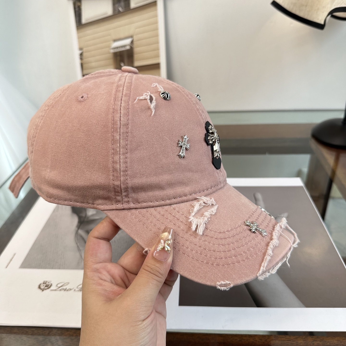Chrome Hearts 克罗心💓早春韩版时尚复古拼色牛仔棒球帽🧢鸭舌帽
