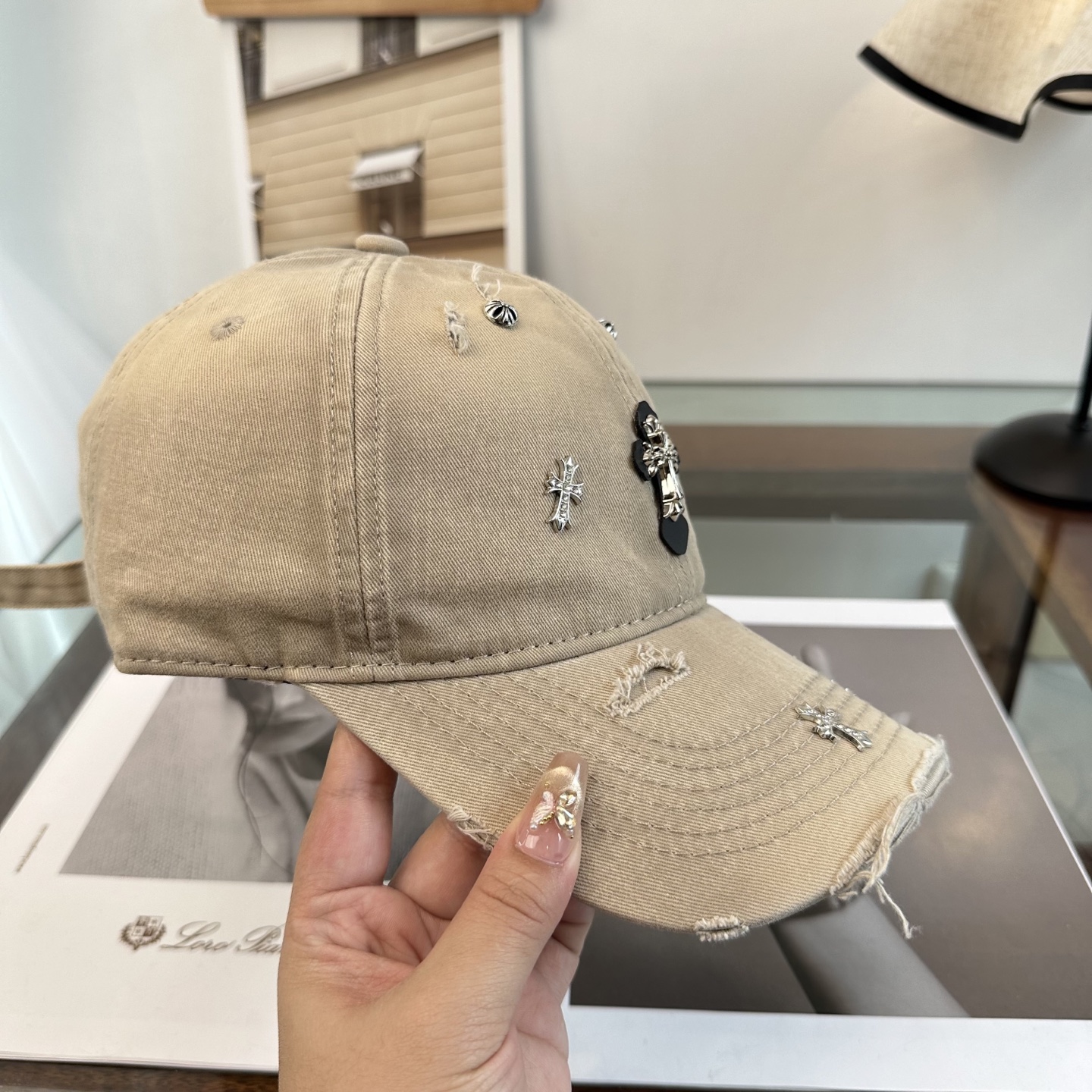 Chrome Hearts 克罗心💓早春韩版时尚复古拼色牛仔棒球帽🧢鸭舌帽