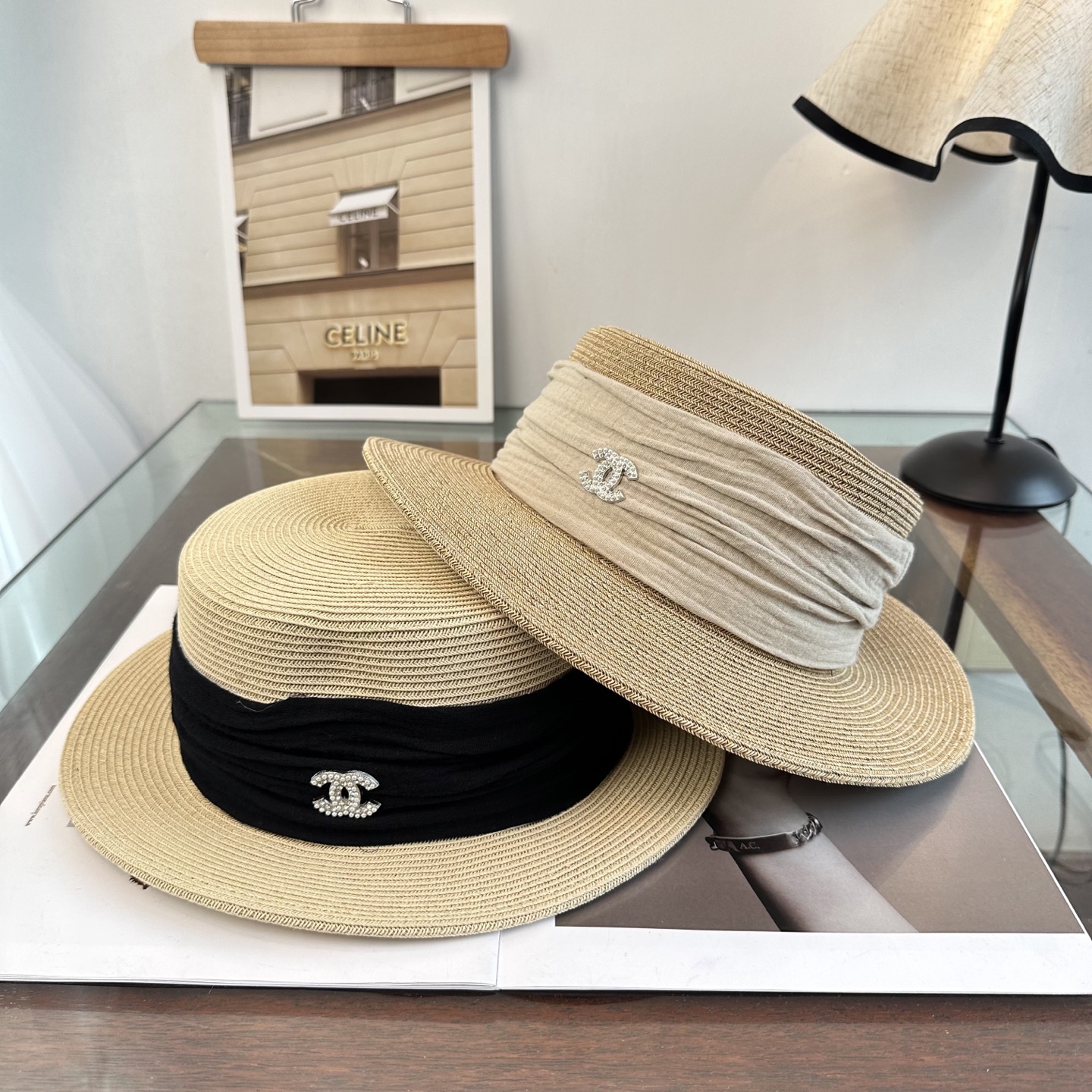 CHANEL香奈儿2026新款平顶草帽 夏天海边首选～新款材质编织而成～质感满分💯