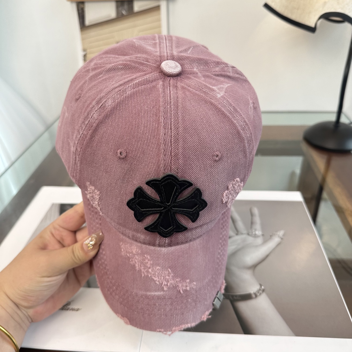 Chrome Hearts 克罗心💓早春韩版时尚复古拼色牛仔棒球帽🧢鸭舌帽