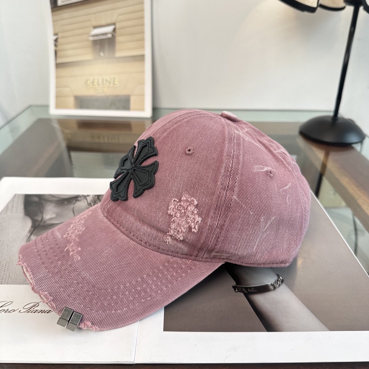 Chrome Hearts 克罗心💓早春韩版时尚复古拼色牛仔棒球帽🧢鸭舌帽