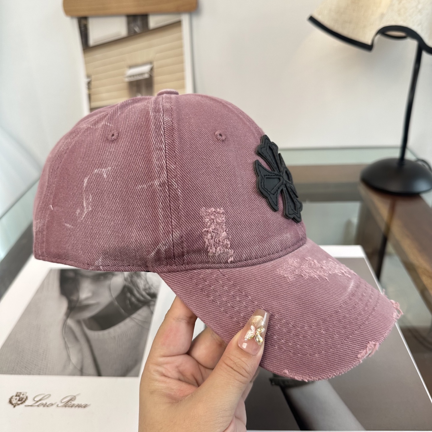 Chrome Hearts 克罗心💓早春韩版时尚复古拼色牛仔棒球帽🧢鸭舌帽