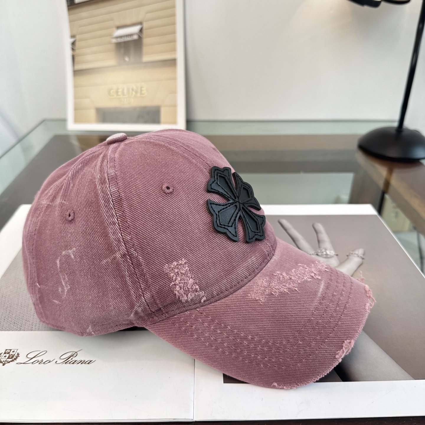 Chrome Hearts 克罗心💓早春韩版时尚复古拼色牛仔棒球帽🧢鸭舌帽