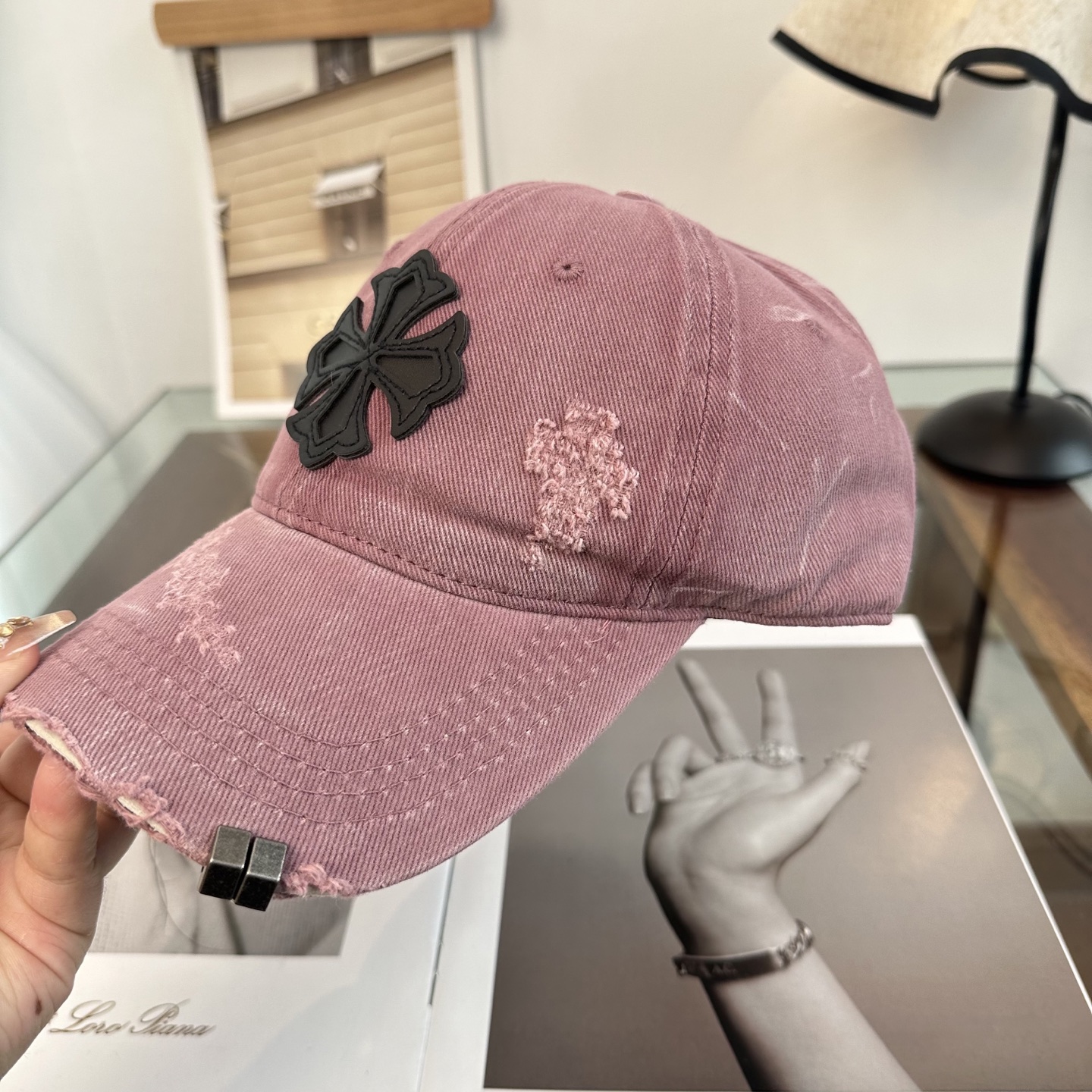 Chrome Hearts 克罗心💓早春韩版时尚复古拼色牛仔棒球帽🧢鸭舌帽