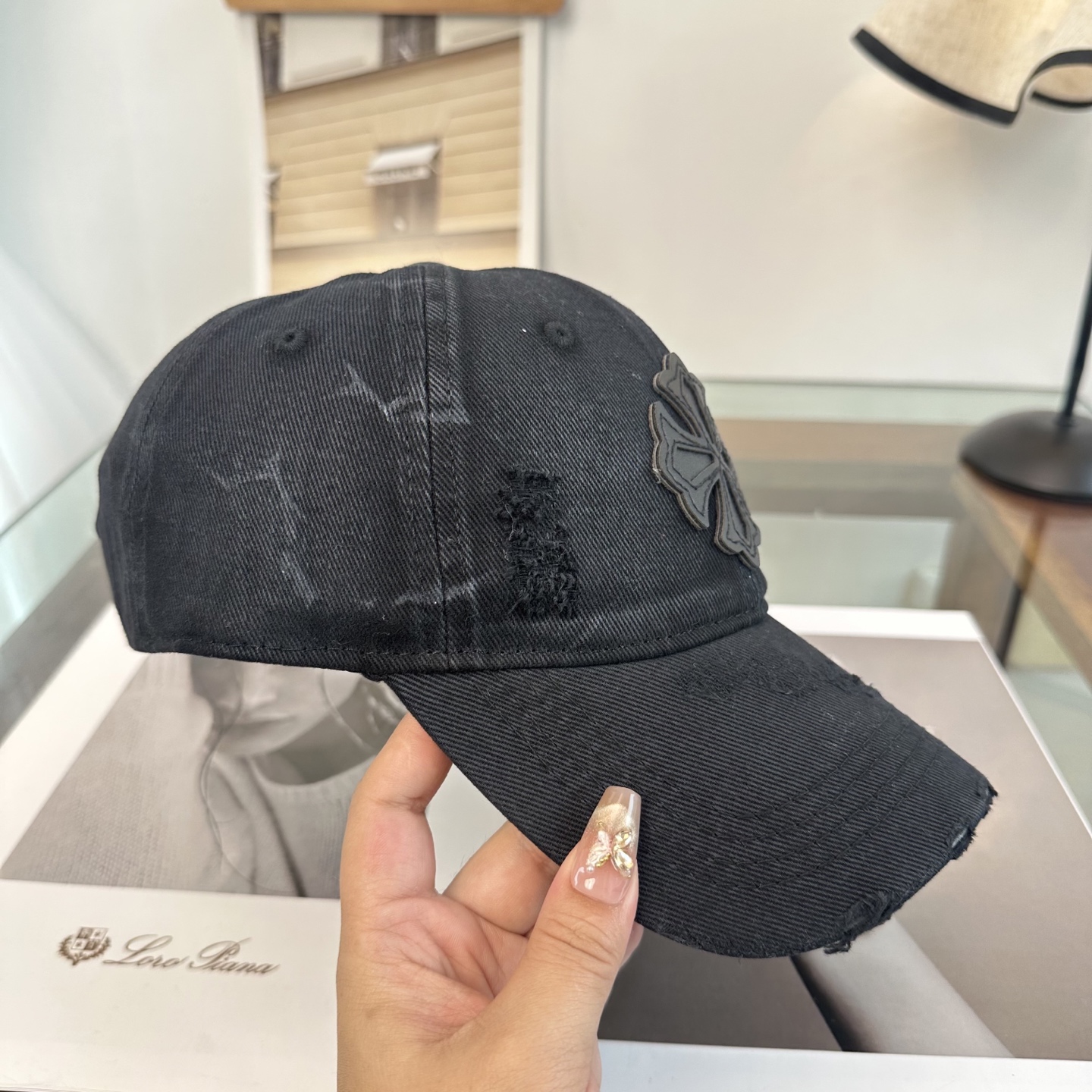 Chrome Hearts 克罗心💓早春韩版时尚复古拼色牛仔棒球帽🧢鸭舌帽