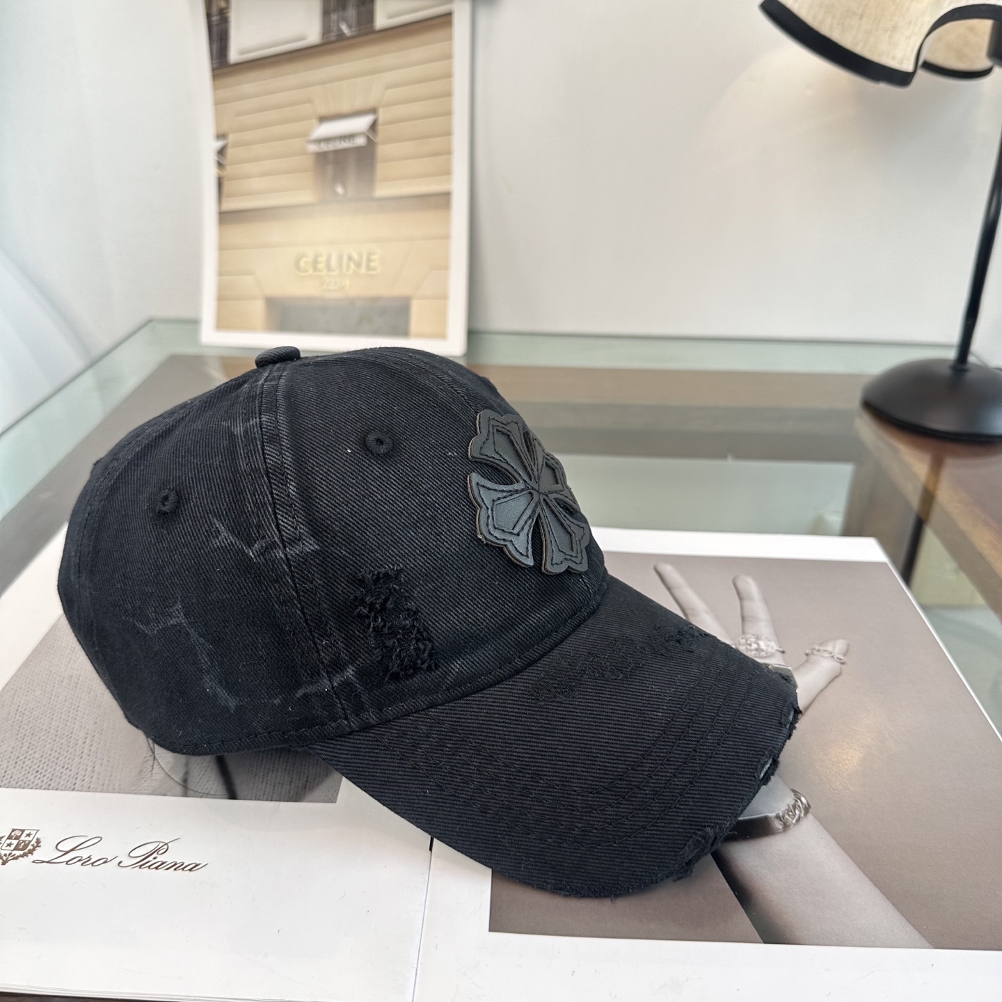 Chrome Hearts 克罗心💓早春韩版时尚复古拼色牛仔棒球帽🧢鸭舌帽