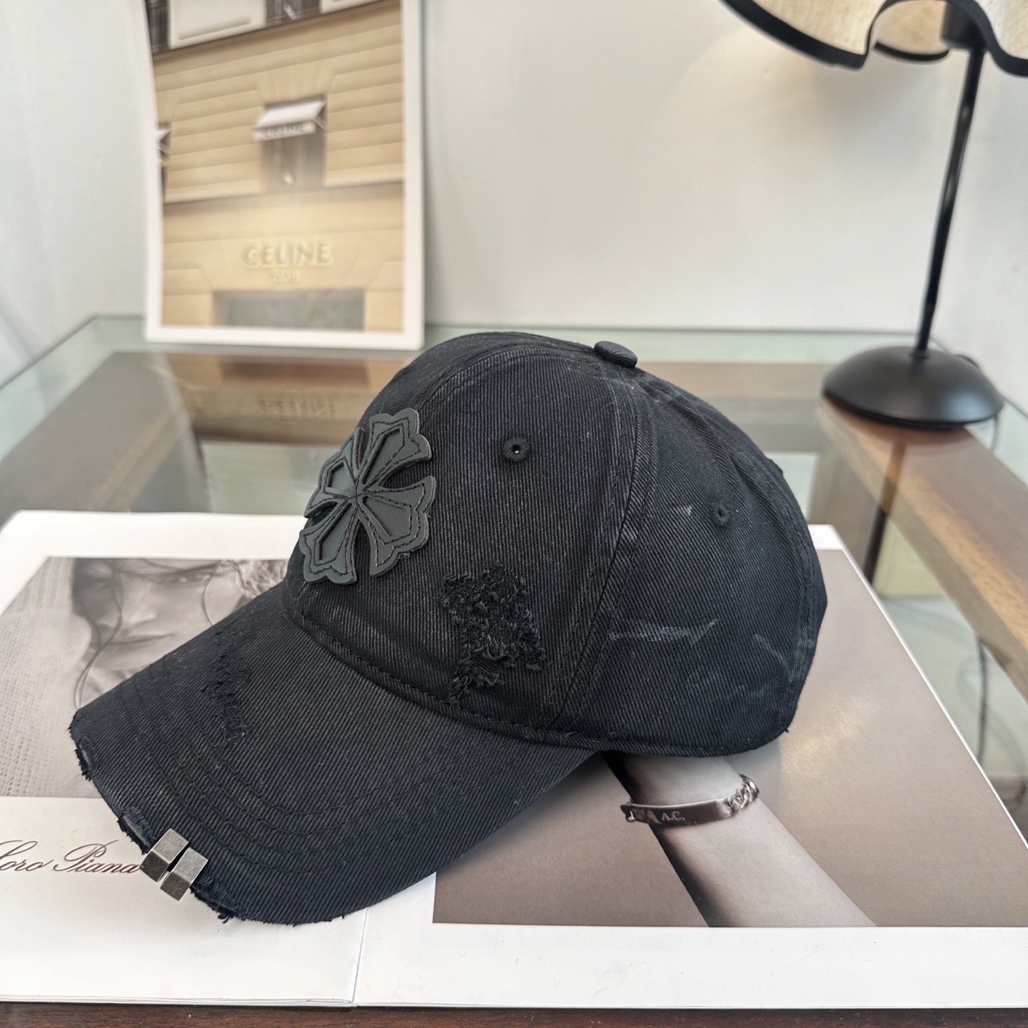 Chrome Hearts 克罗心💓早春韩版时尚复古拼色牛仔棒球帽🧢鸭舌帽