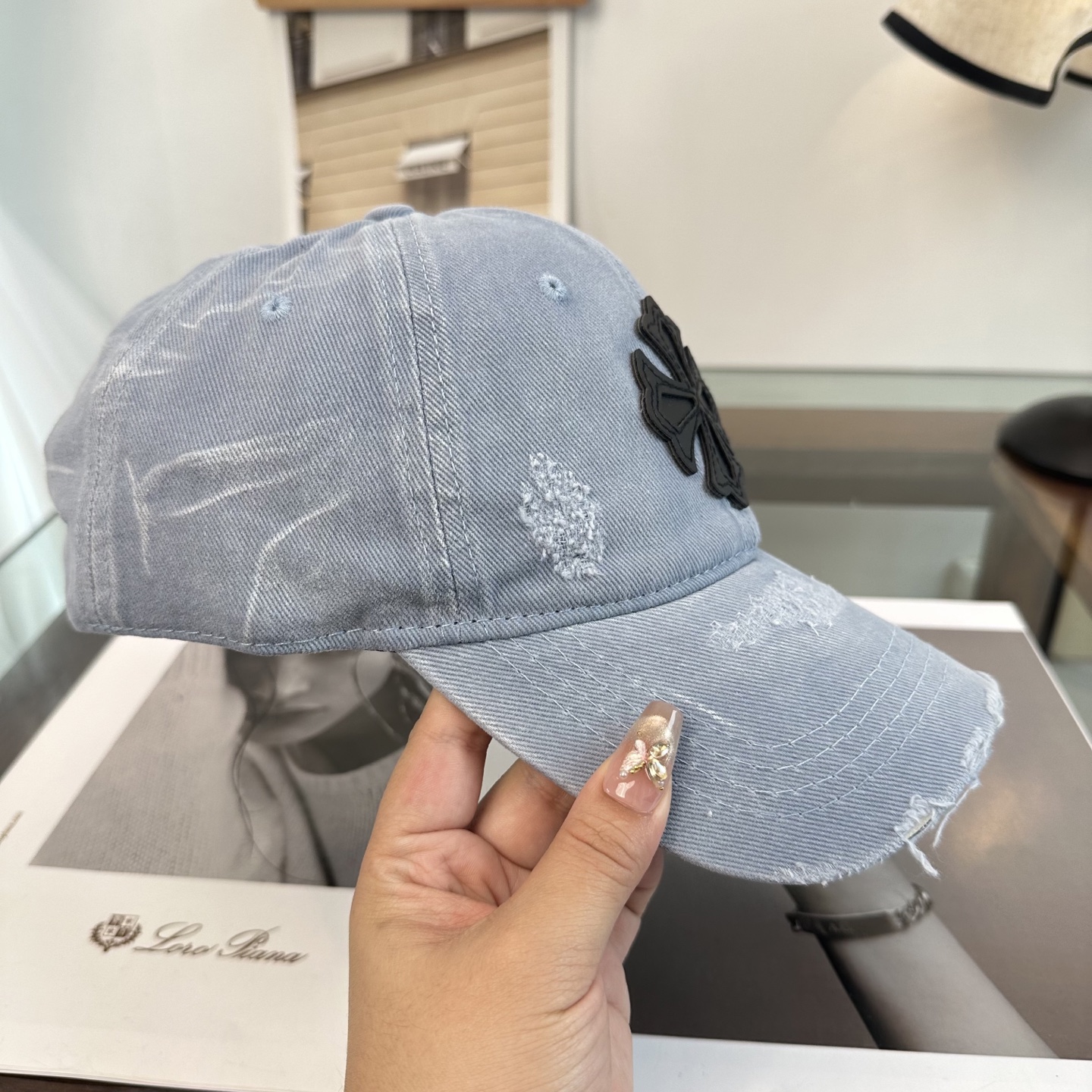 Chrome Hearts 克罗心💓早春韩版时尚复古拼色牛仔棒球帽🧢鸭舌帽