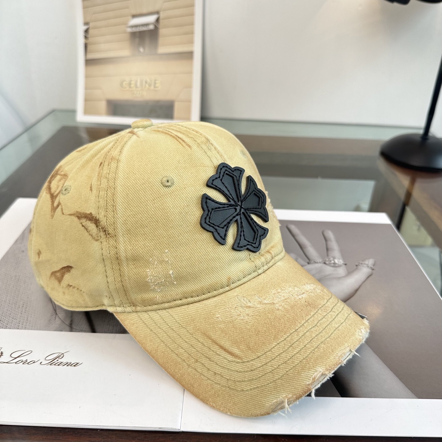 Chrome Hearts 克罗心💓早春韩版时尚复古拼色牛仔棒球帽🧢鸭舌帽