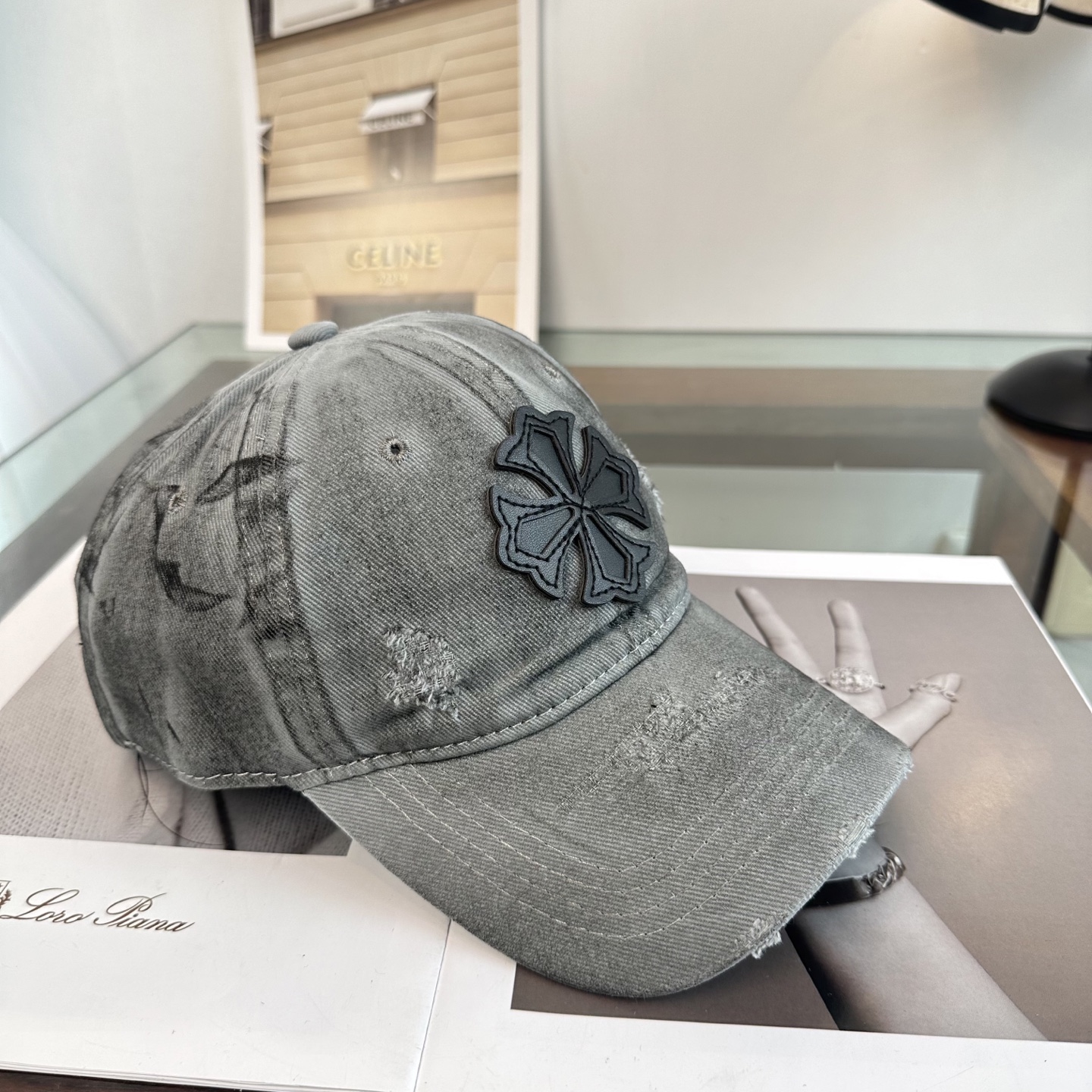 Chrome Hearts 克罗心💓早春韩版时尚复古拼色牛仔棒球帽🧢鸭舌帽