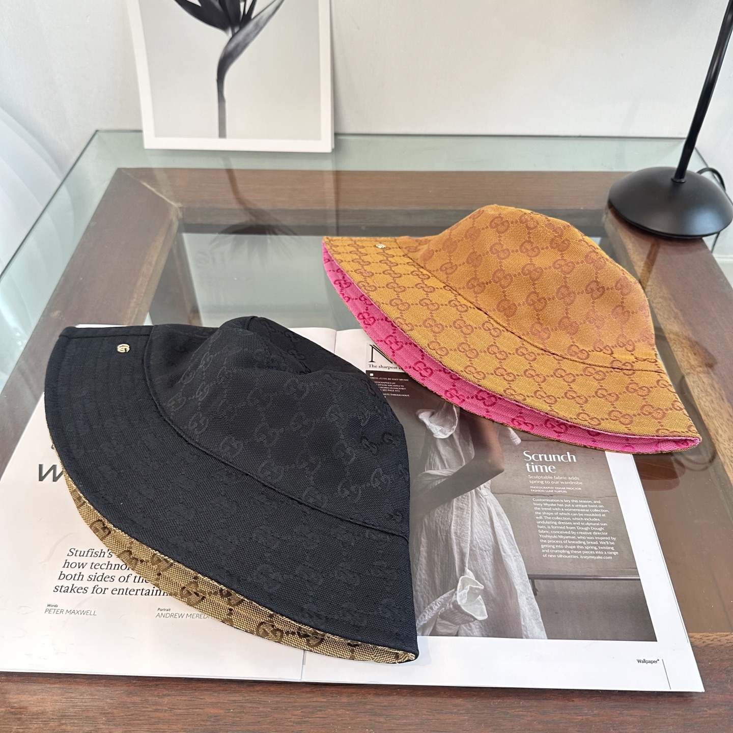 GUCCI古奇双面渔夫帽👒官网新品Gucci渔夫帽火爆来袭 工艺非常精美 高档大气上档次！低调奢华，方便