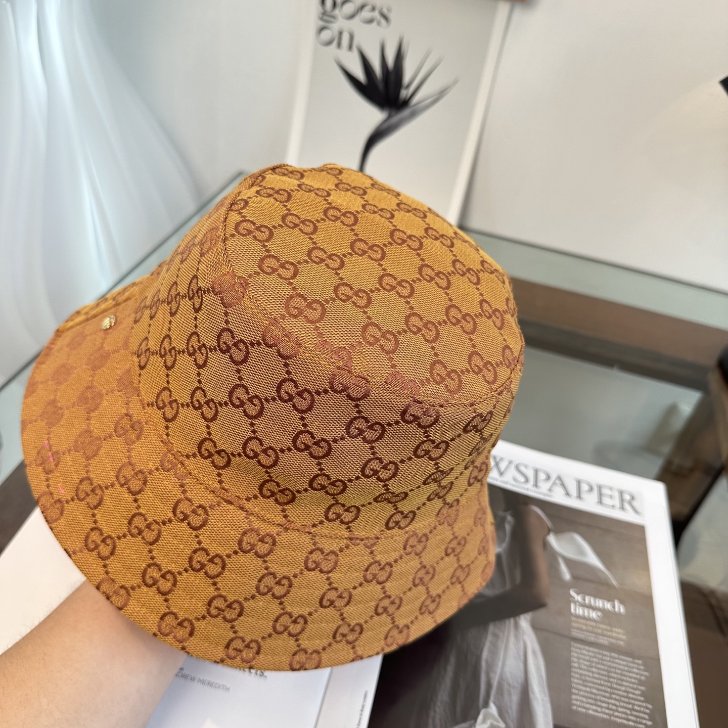 GUCCI古奇双面渔夫帽👒官网新品Gucci渔夫帽火爆来袭 工艺非常精美 高档大气上档次！低调奢华，方便