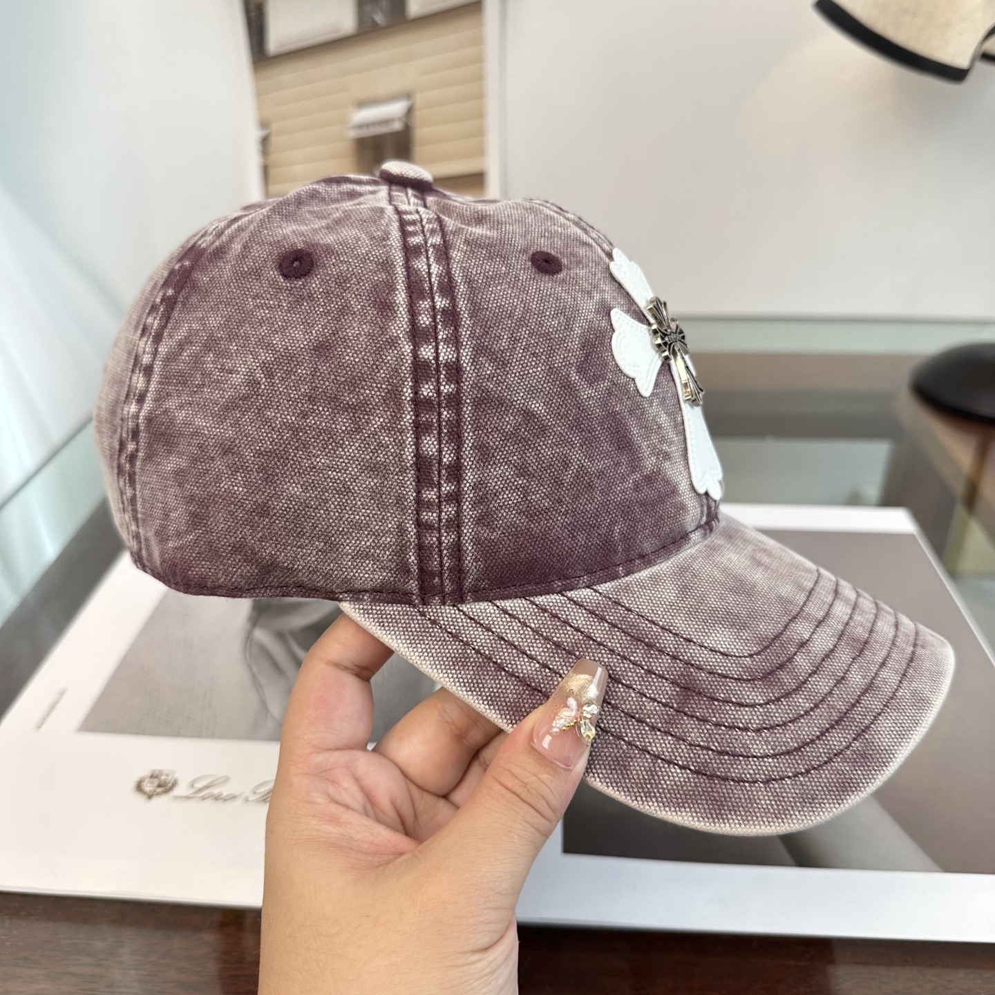 Chrome Hearts 克罗心💓早春韩版时尚复古拼色牛仔棒球帽🧢鸭舌帽