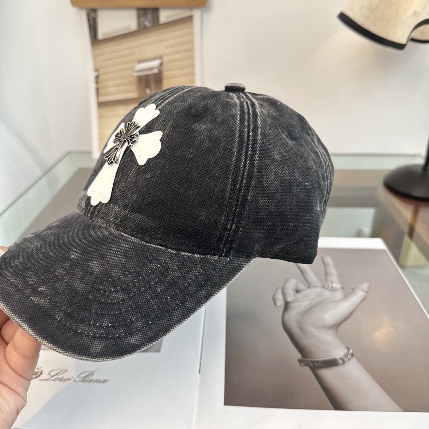 Chrome Hearts 克罗心💓早春韩版时尚复古拼色牛仔棒球帽🧢鸭舌帽