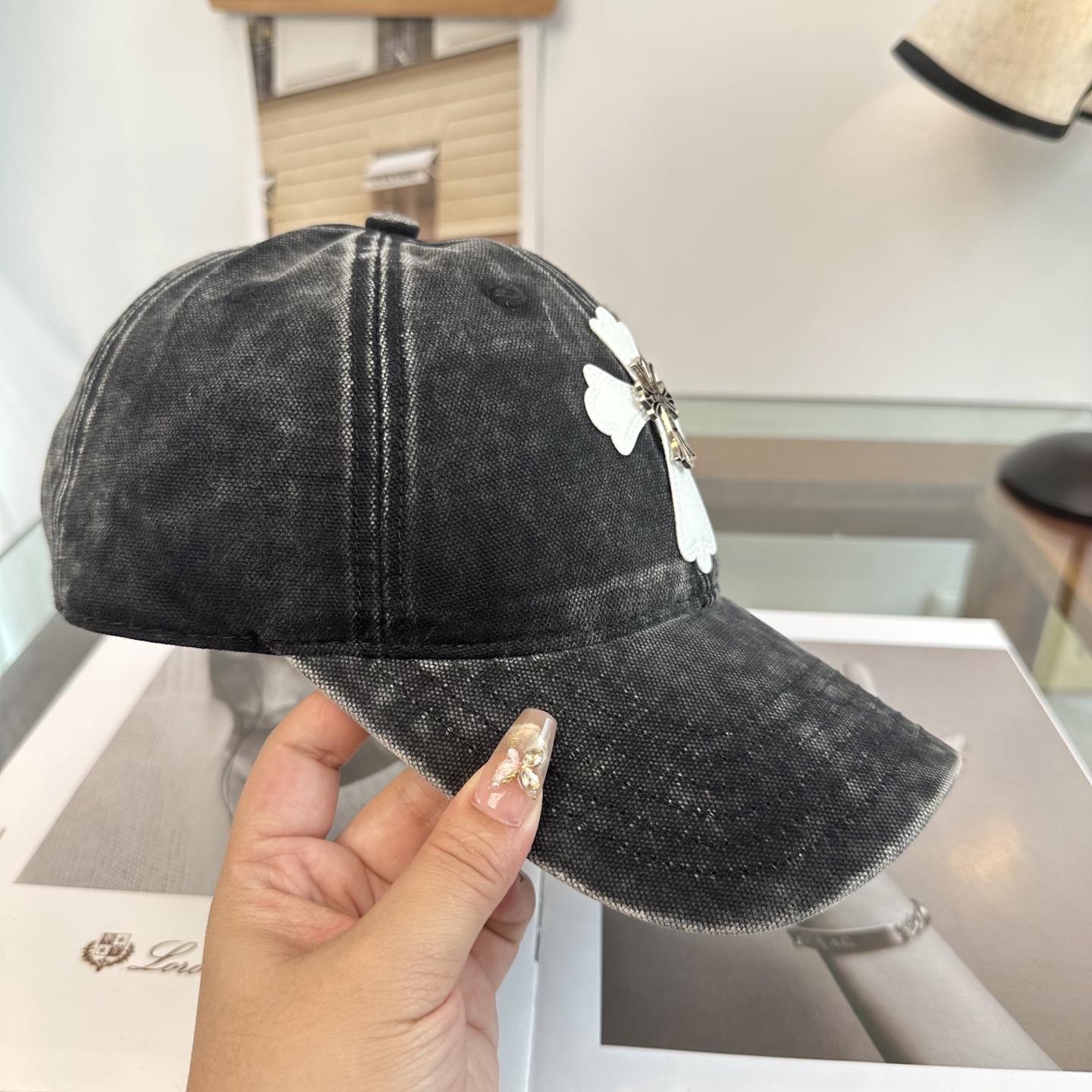 Chrome Hearts 克罗心💓早春韩版时尚复古拼色牛仔棒球帽🧢鸭舌帽